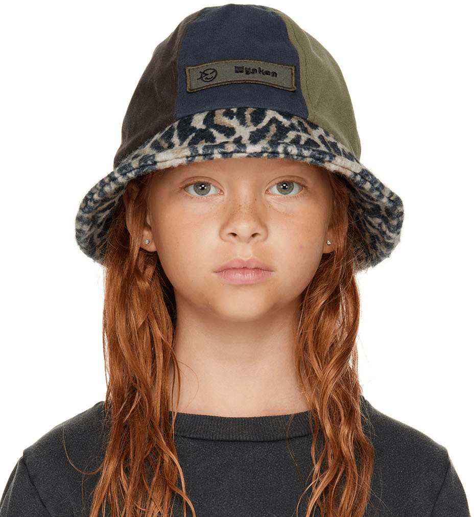 Kids Khaki Six Panel Bucket Hat - Image 1