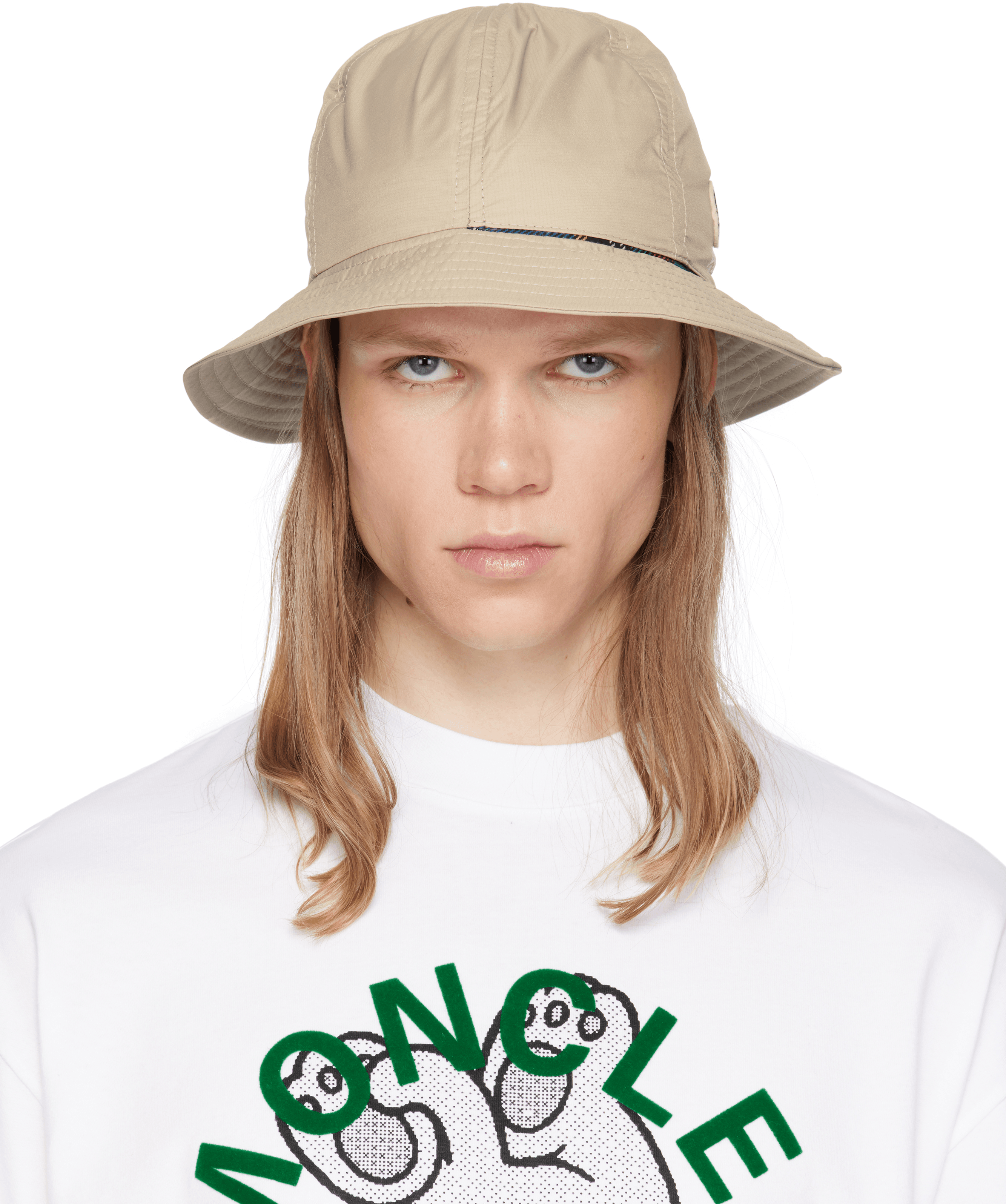 Moncler x FRGMT Beige Reversible Bucket Hat - Image 1