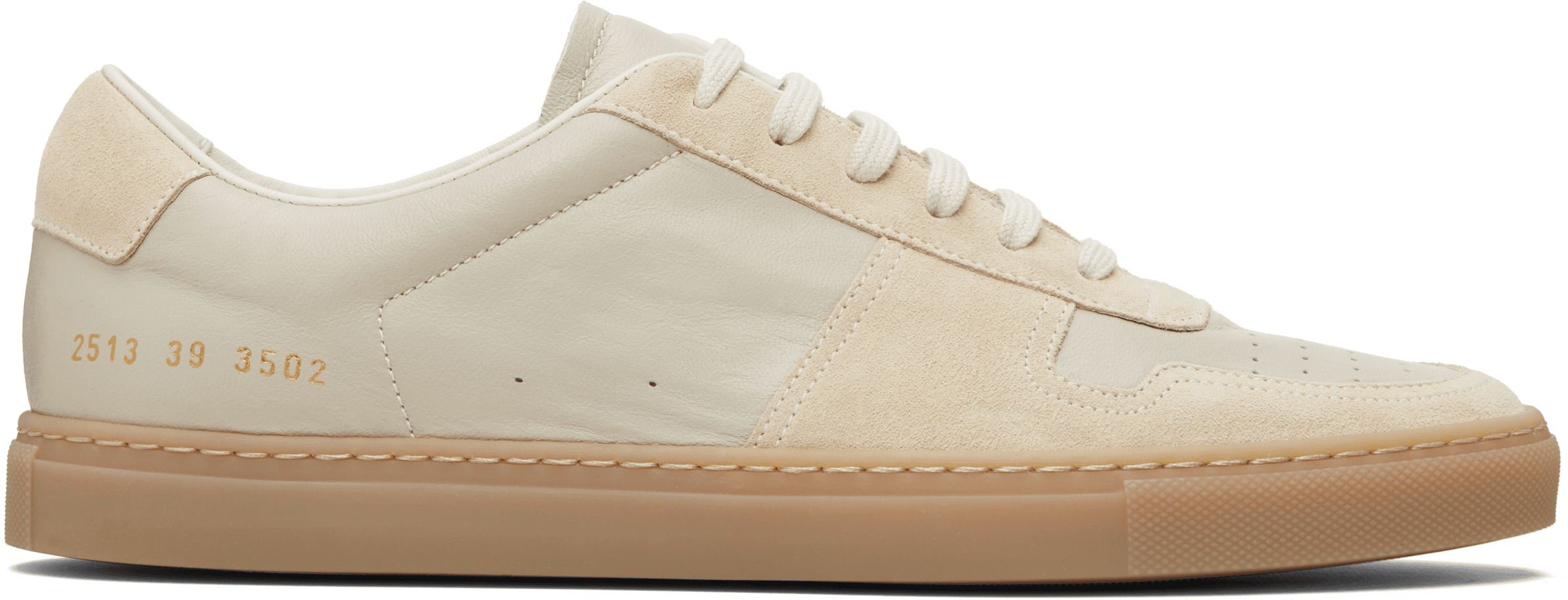 Beige BBall Slim Gum Sole Sneakers - Image 1