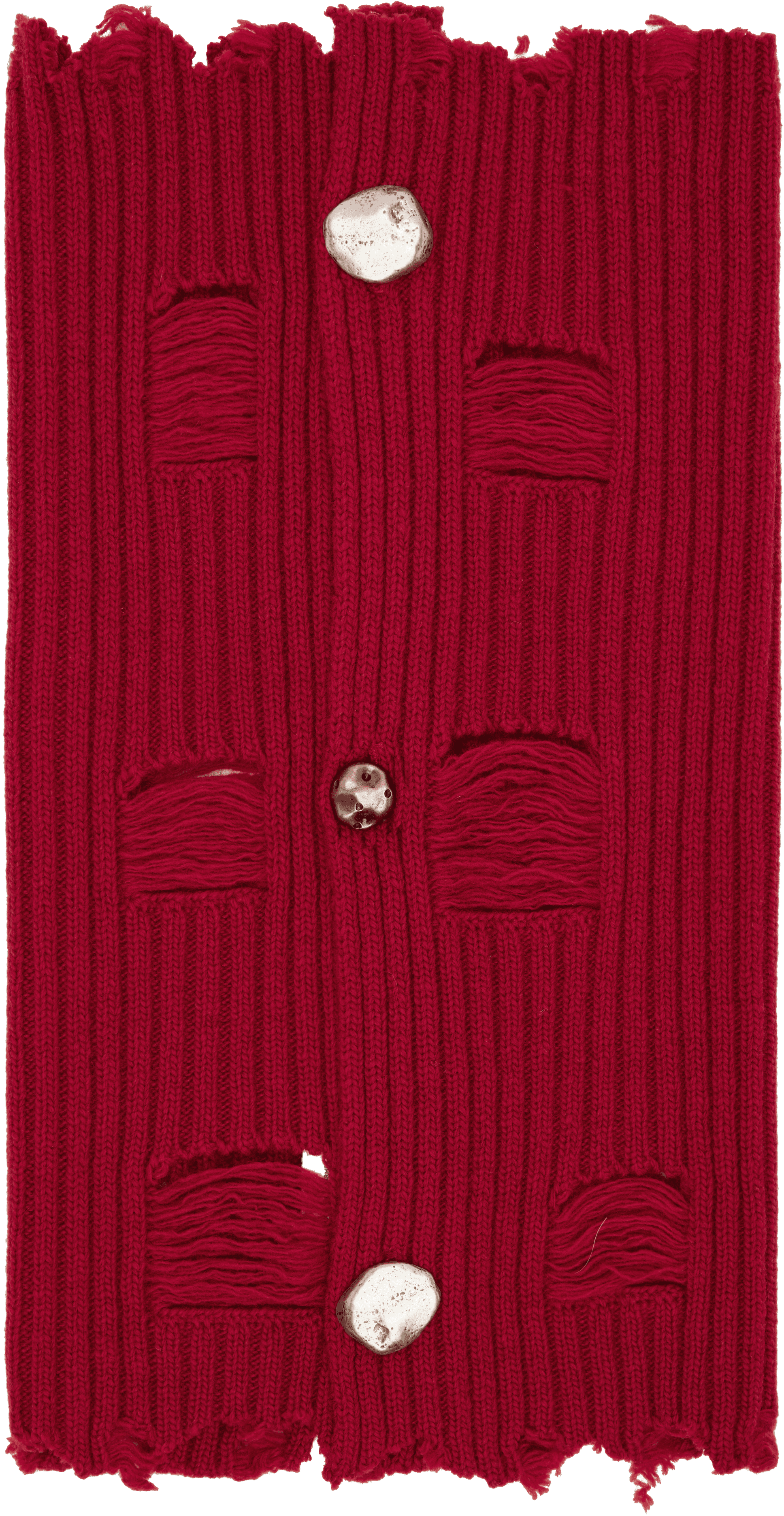 Red Roghen Wool Tube Scarf - Image 1