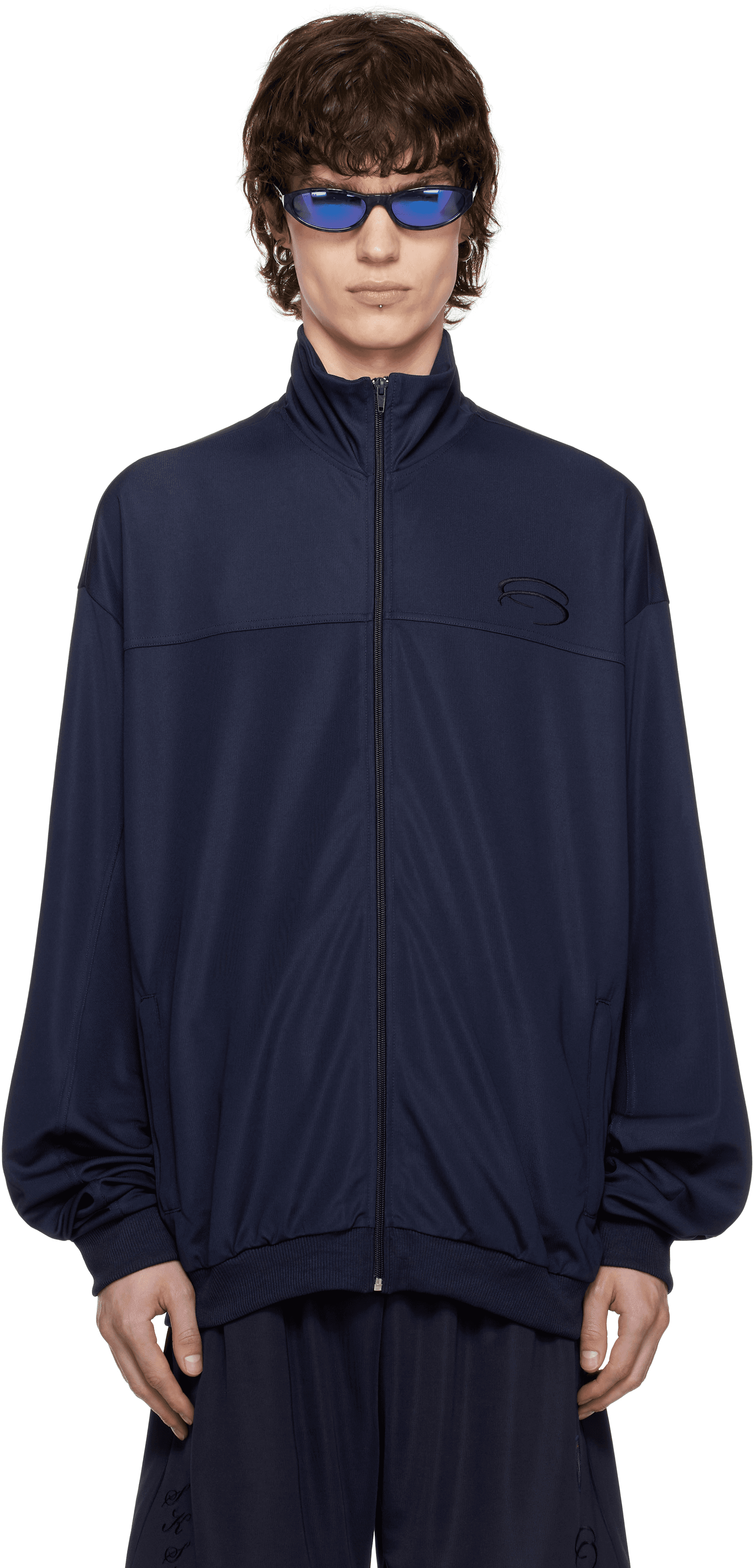 Navy Track Jacket - Image 1