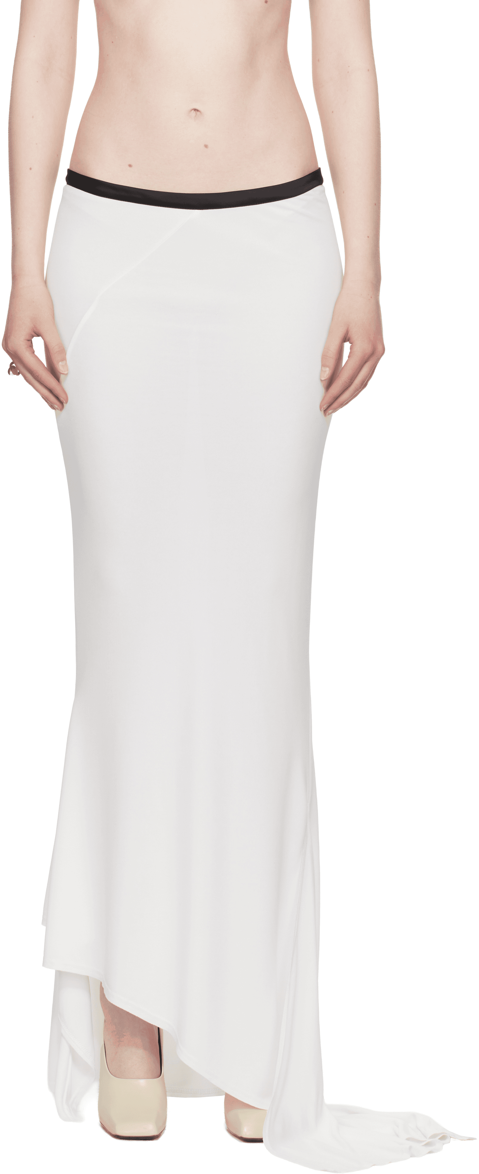 SSENSE Exclusive Bridal Capsule Asymmetric Fish Tail Maxi Skirt - Image 1