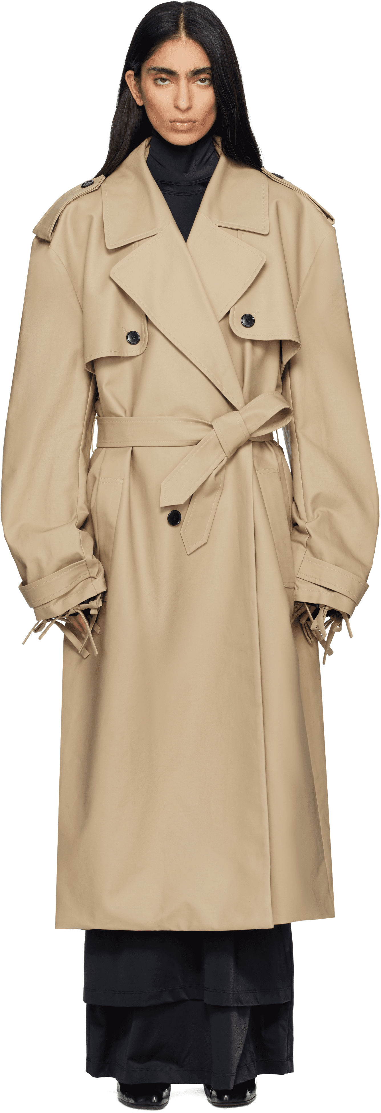 Beige Cover Trench Coat - Image 1
