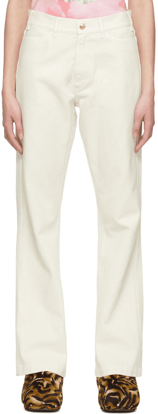 Off-White Flared Trousers - Image 1