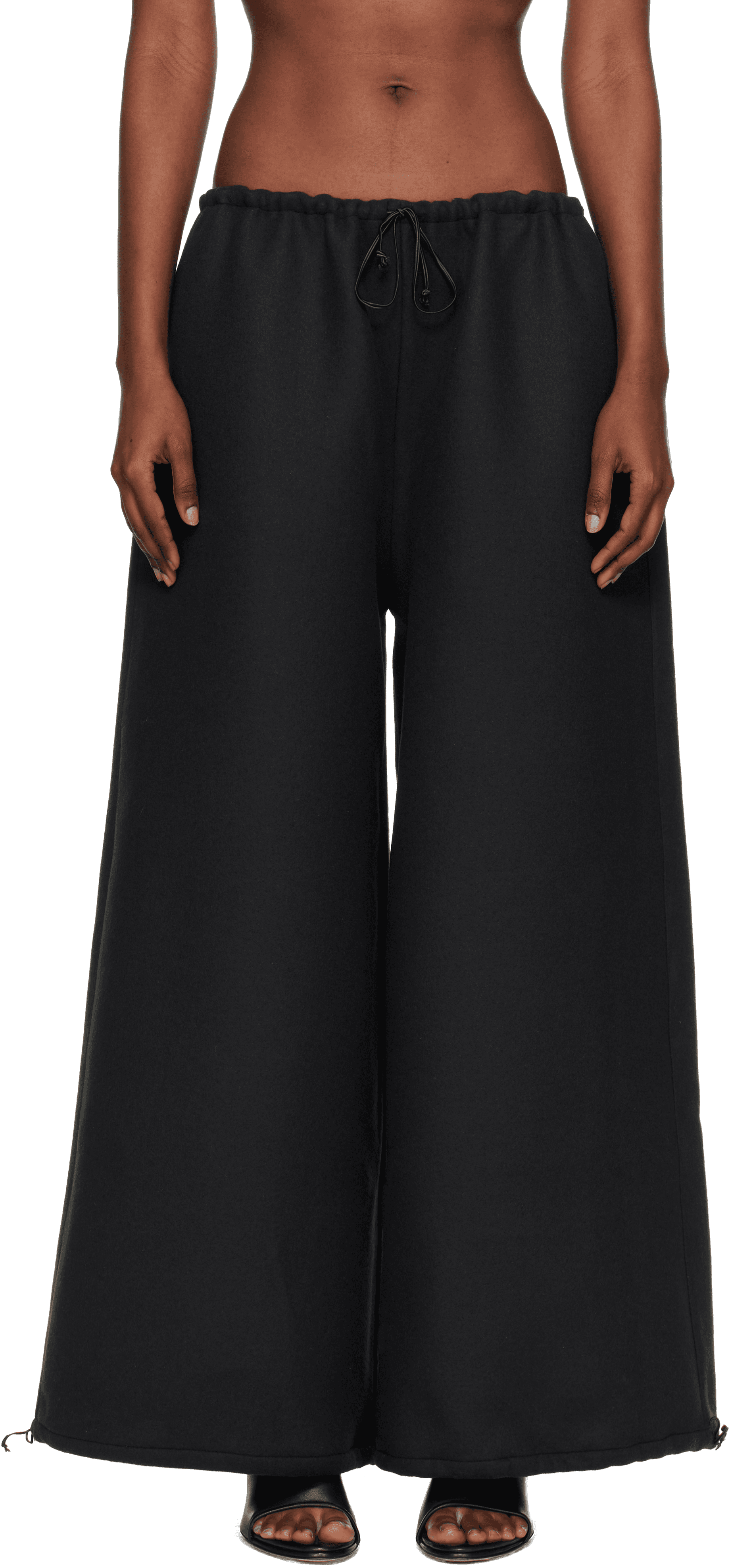 Gray Double Face Wool Drap Trousers - Image 1