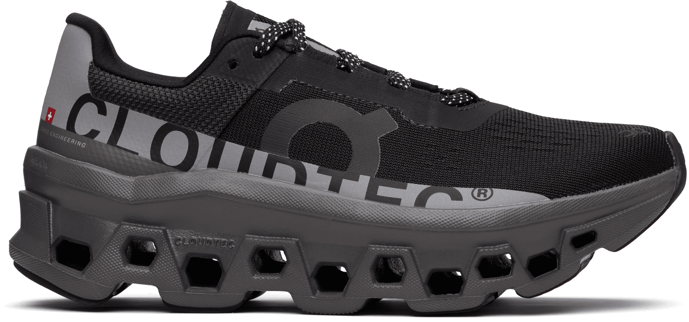 Black & Grey Cloudmonster Lumos Sneakers - Image 1