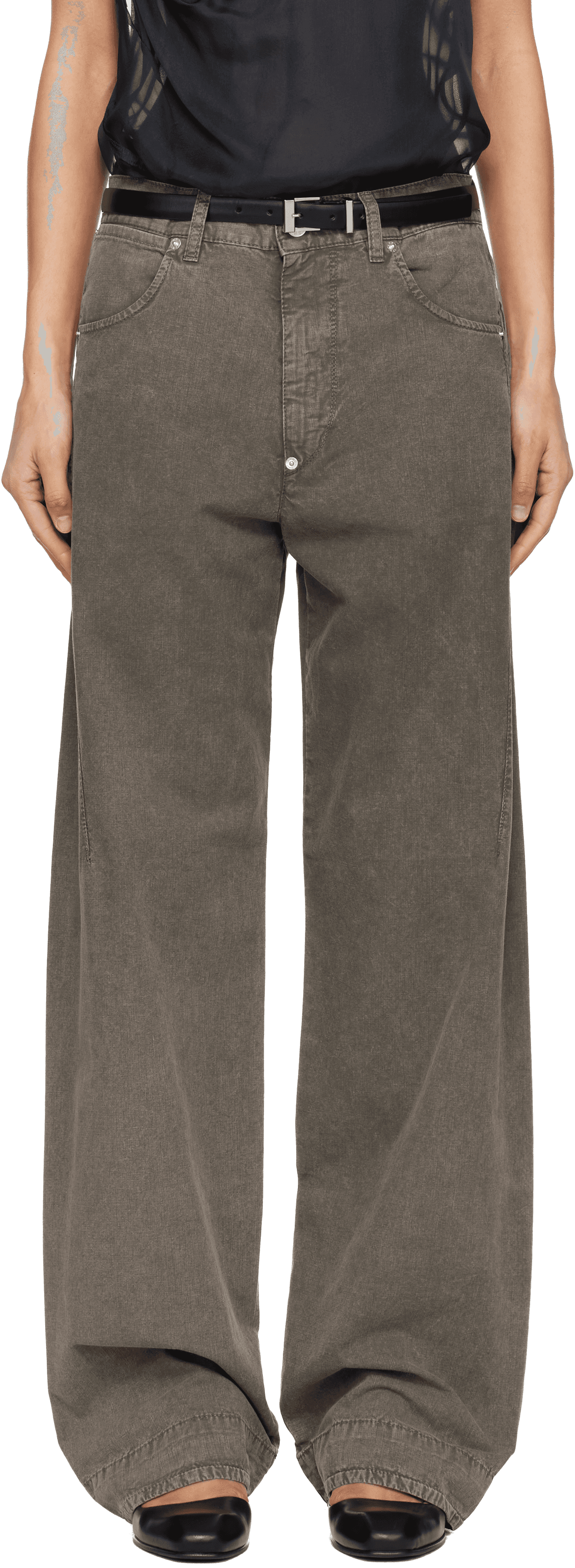 Gray Darted Jeans - Image 1