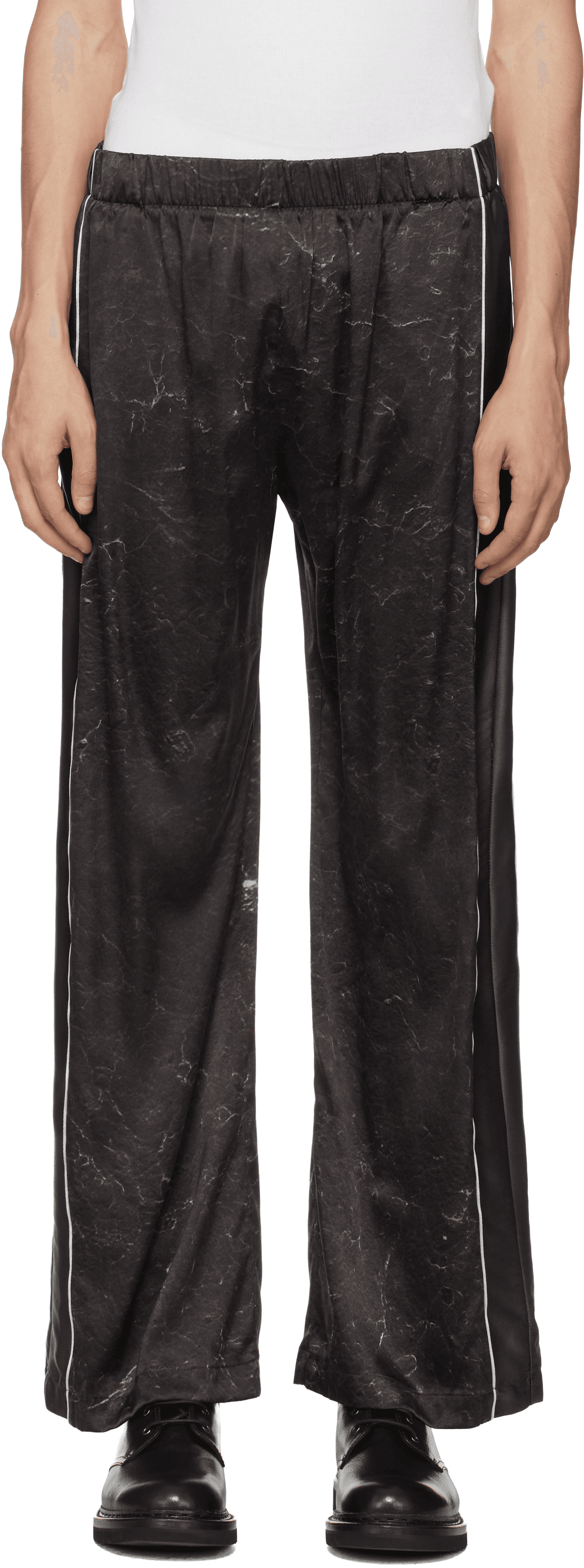 Brown Satin Silk Football Track Pants - Image 1