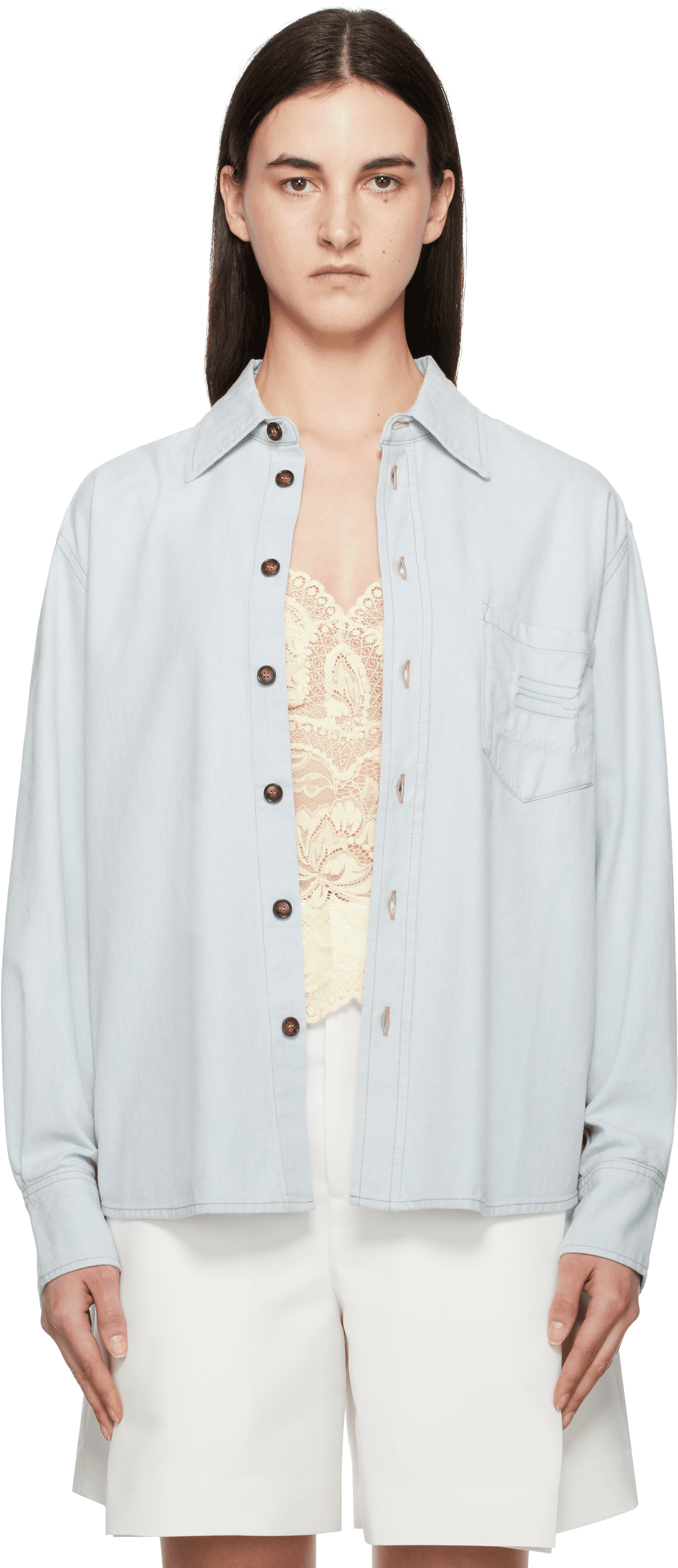 Blue Oversized Denim Shirt - Image 1