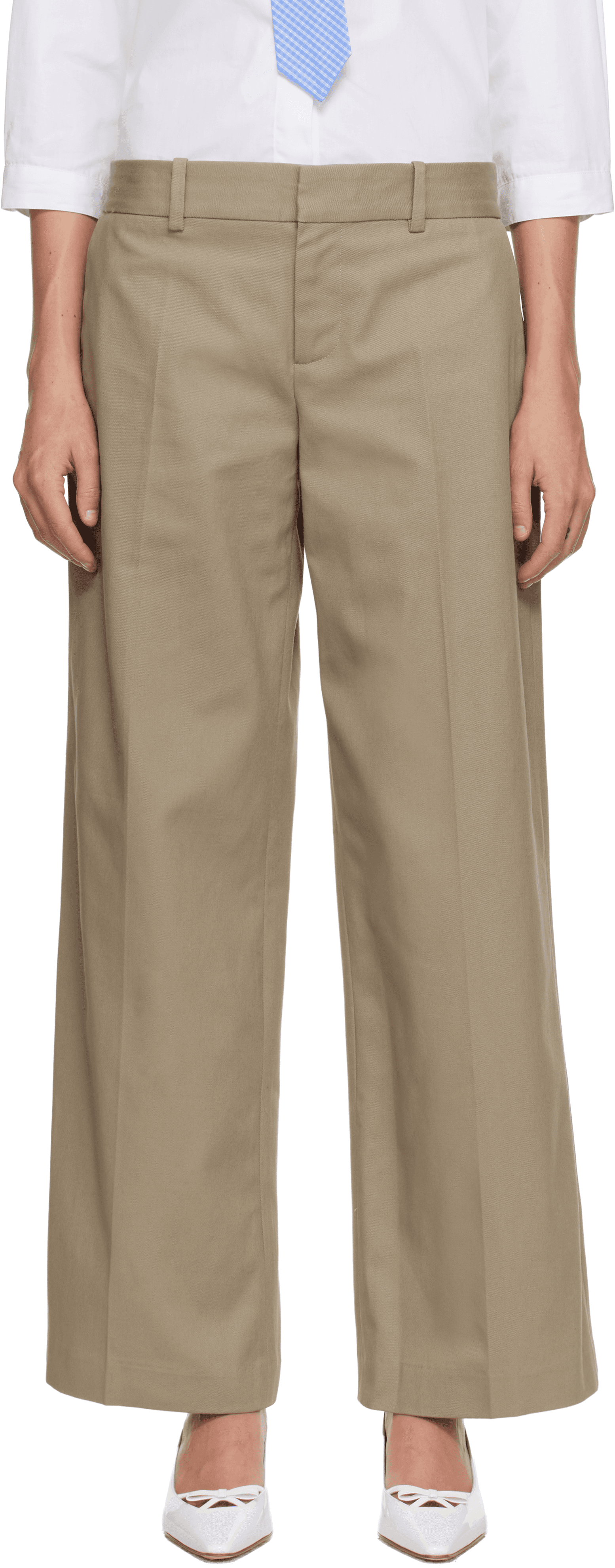 Taupe Grandpa Trousers - Image 1