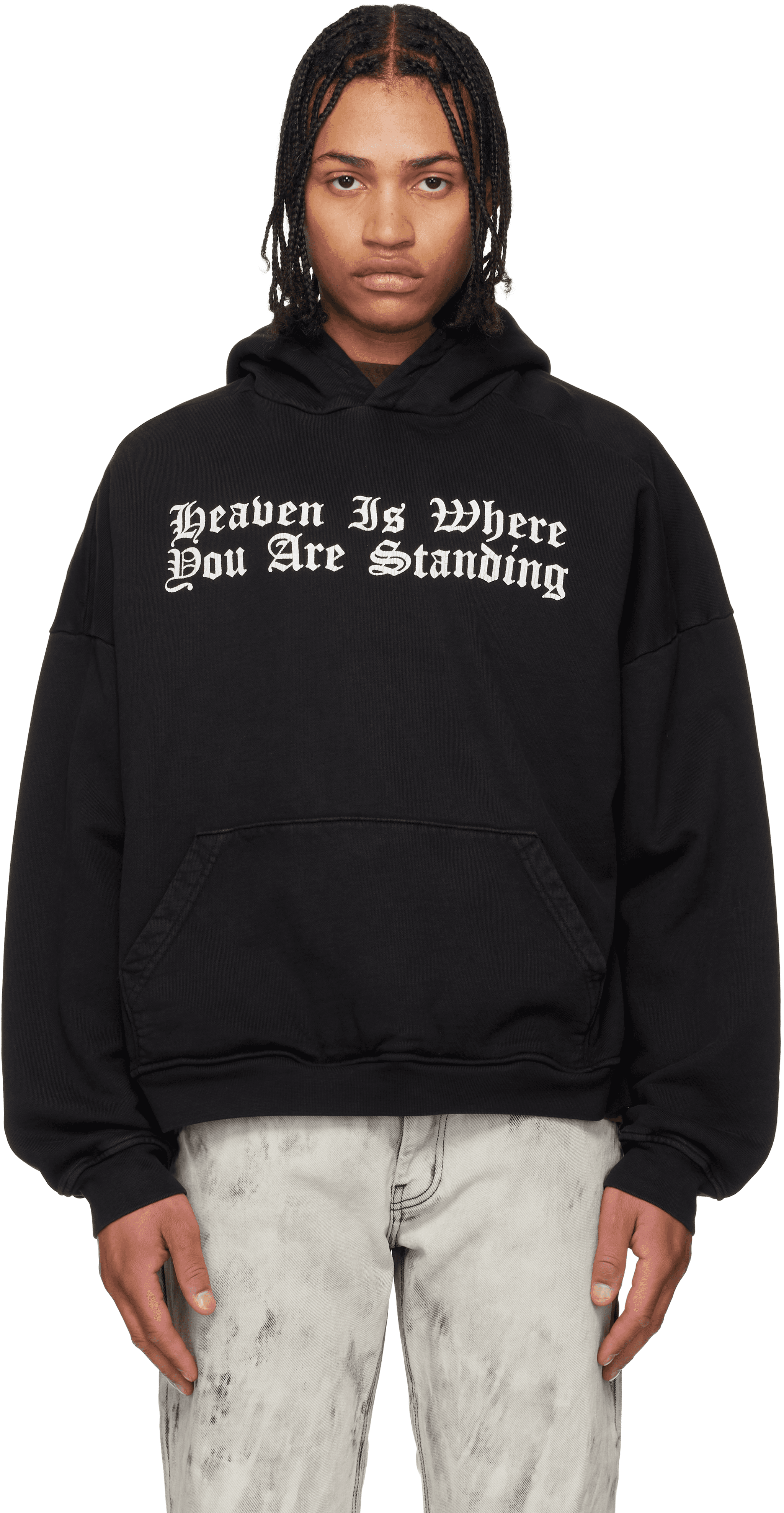 Black 'Heaven is Where' Hoodie - Image 1