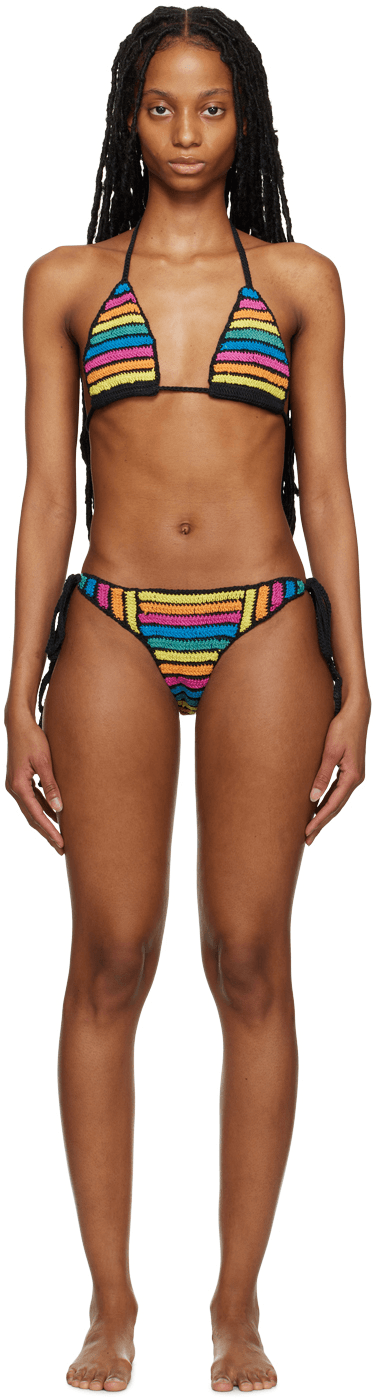 Black Striped Bikini - Image 1