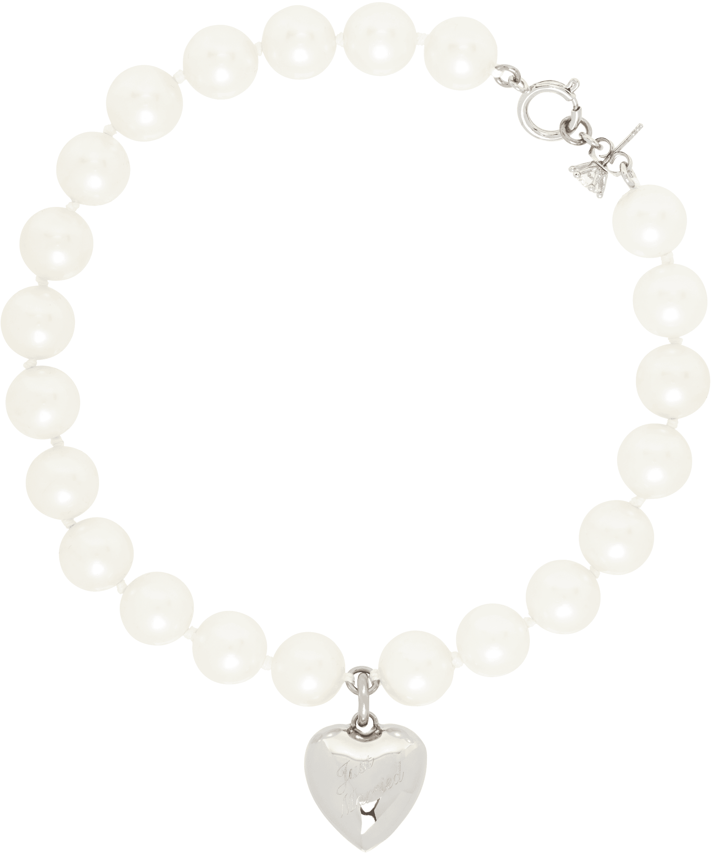SSENSE Exclusive Bridal Capsule Faux-Pearl Necklace - Image 1