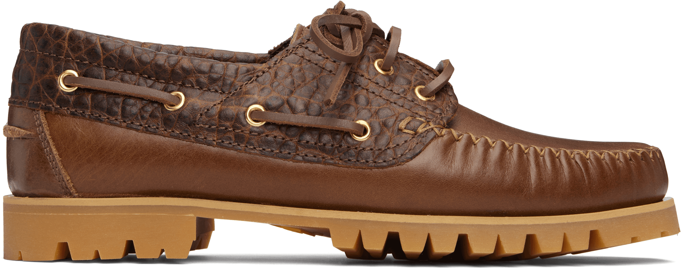 Brown Aztec Boat Shoes - Image 1