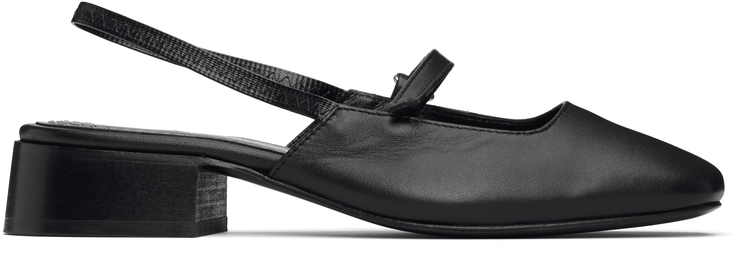 Black Poppy Ballerina Flats - Image 1