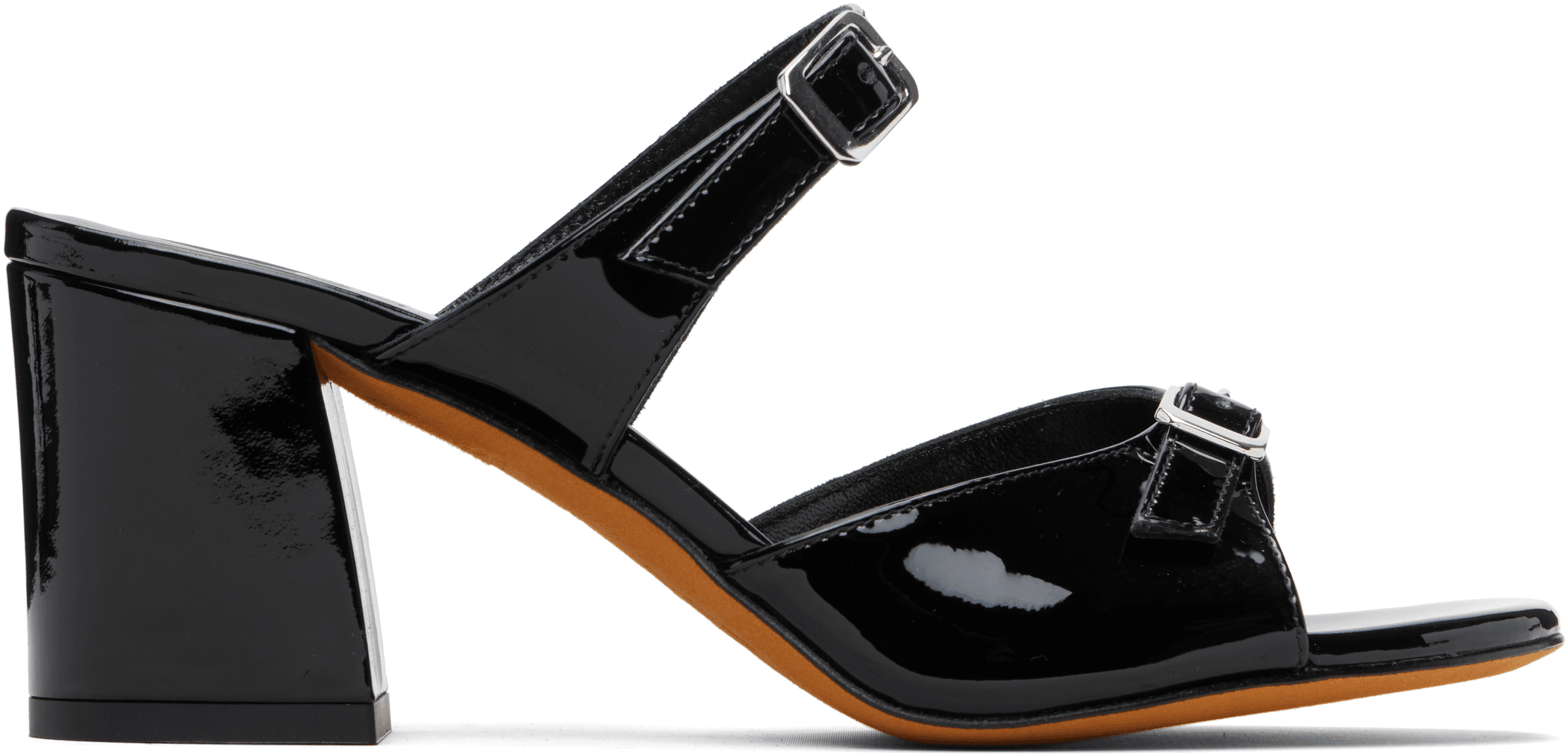 Black Una Heeled Sandals - Image 1