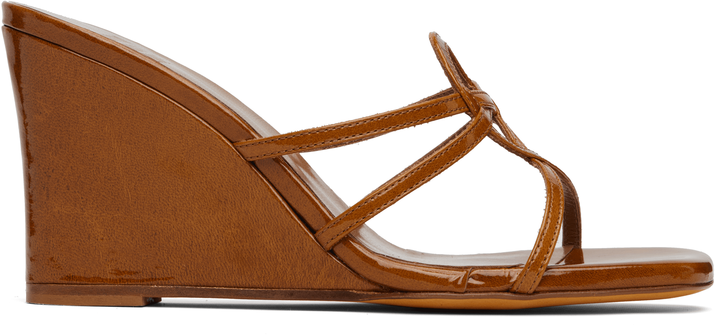 Brown Opera Wedge Heeled Sandals - Image 1