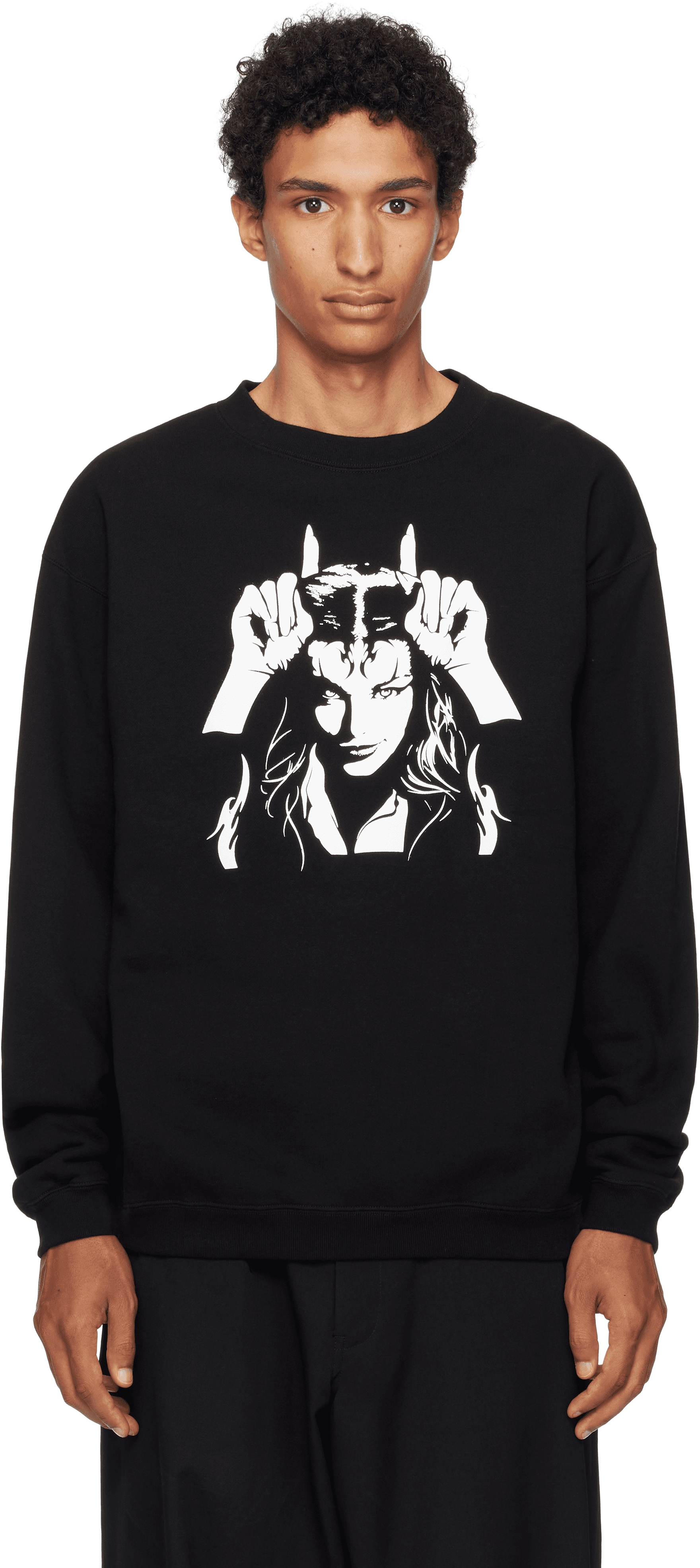Black Graphic Sweatshirt - Image 1