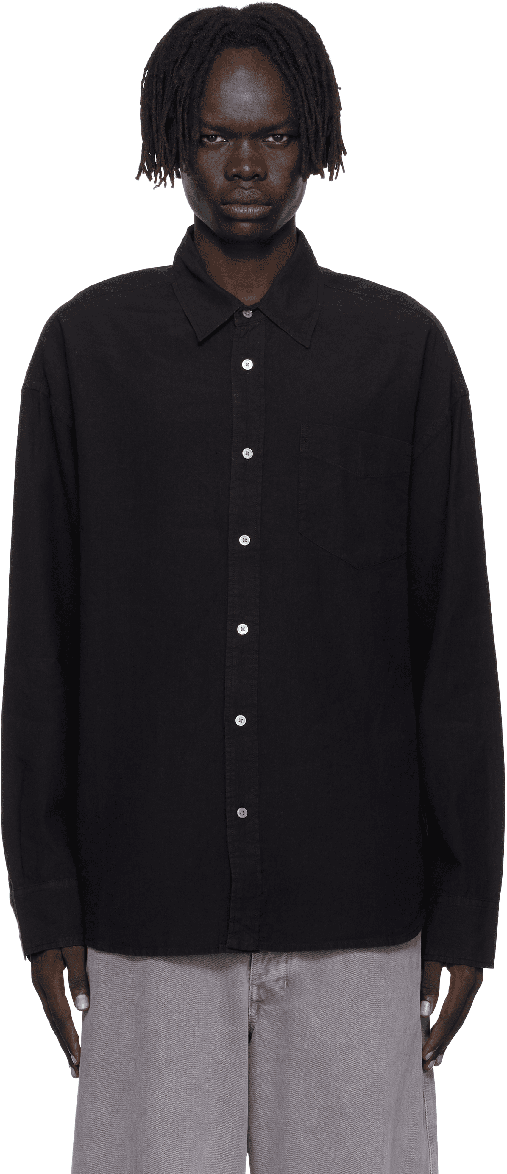 Black Wide Fit Shirt - Image 1