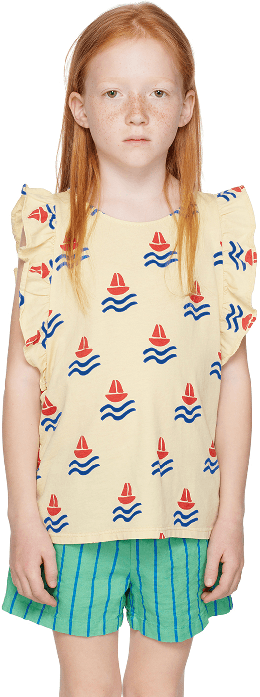 Kids Yellow Boats Tank Top - Image 1