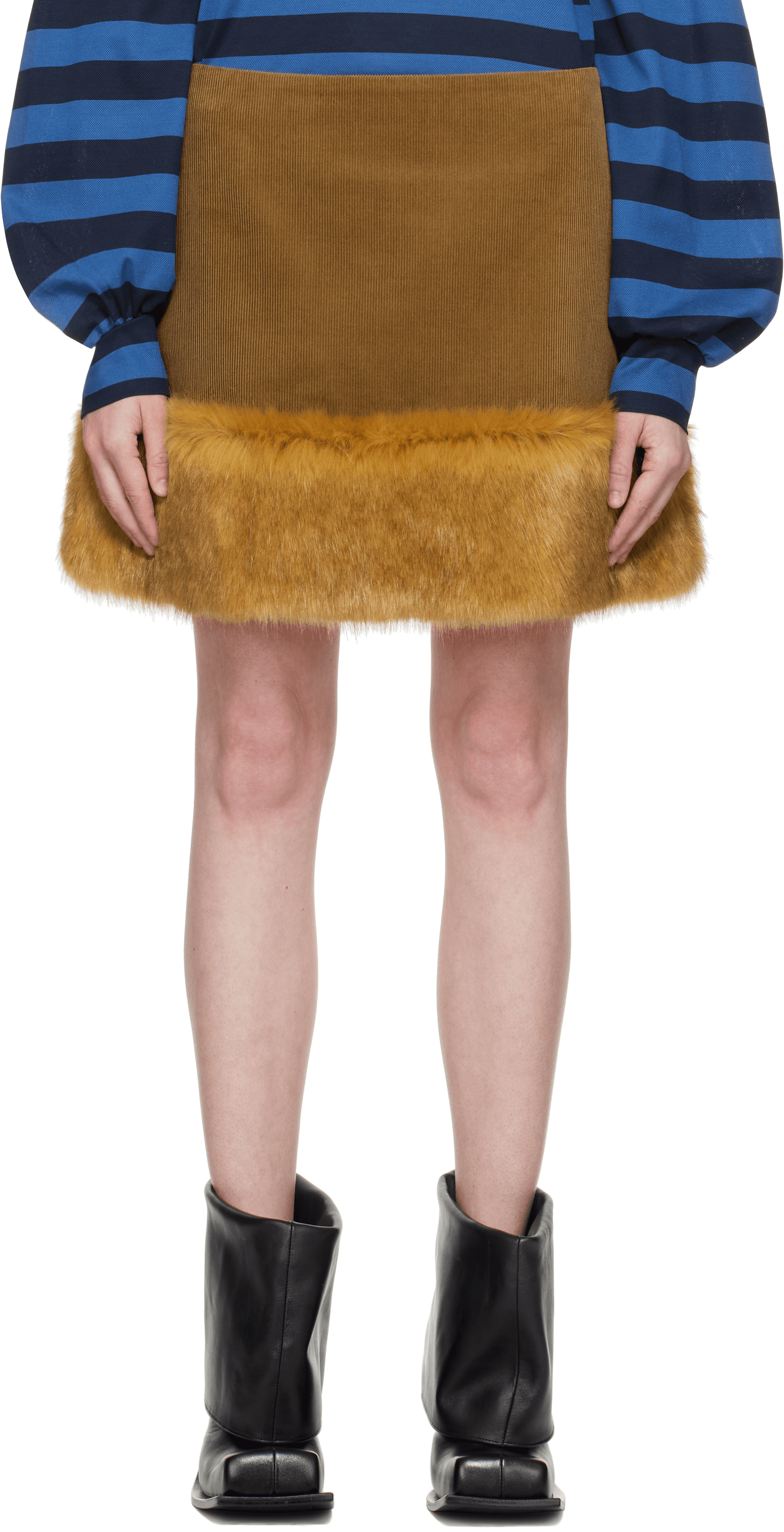 Brown & Orange Fox Miniskirt - Image 1