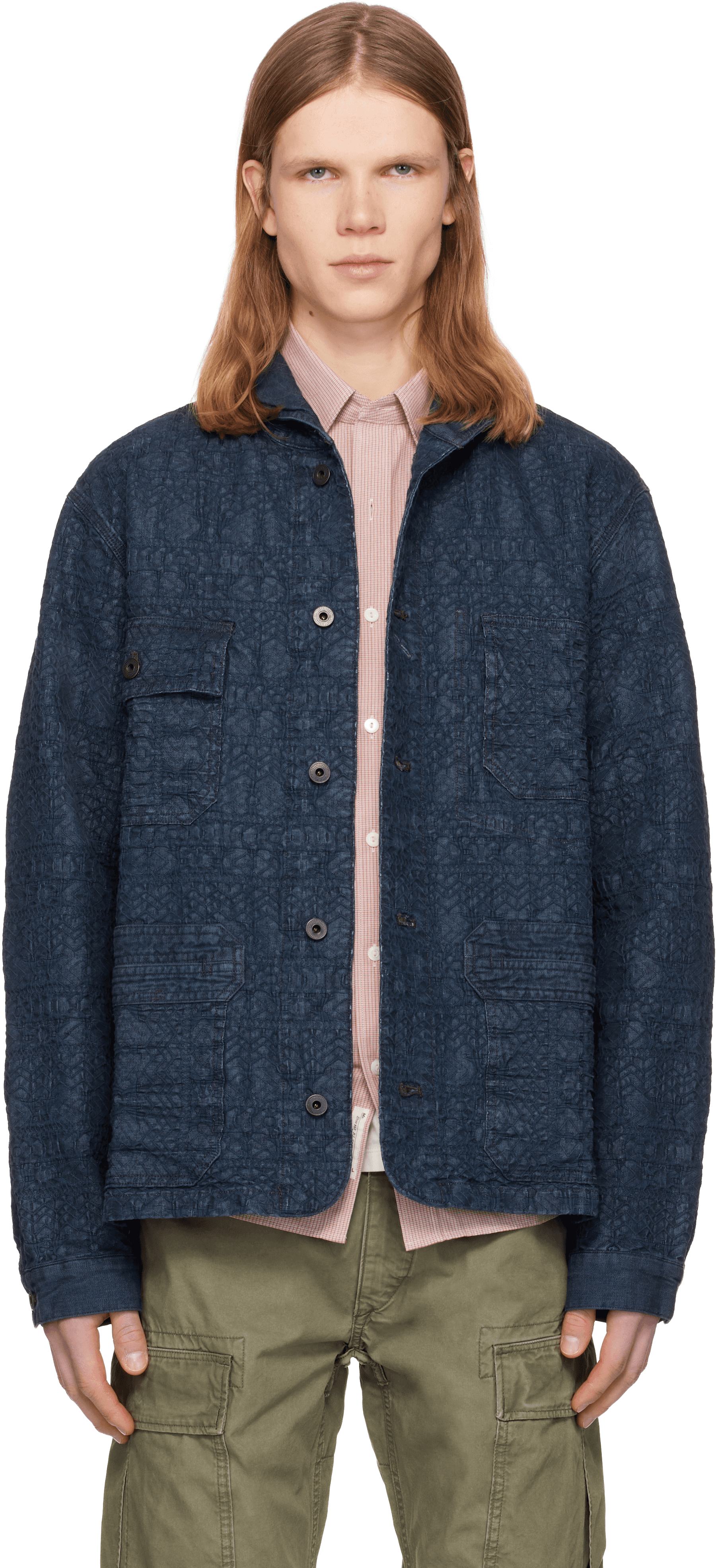 Navy Indigo Deck Sport Shirt Jacket - Image 1