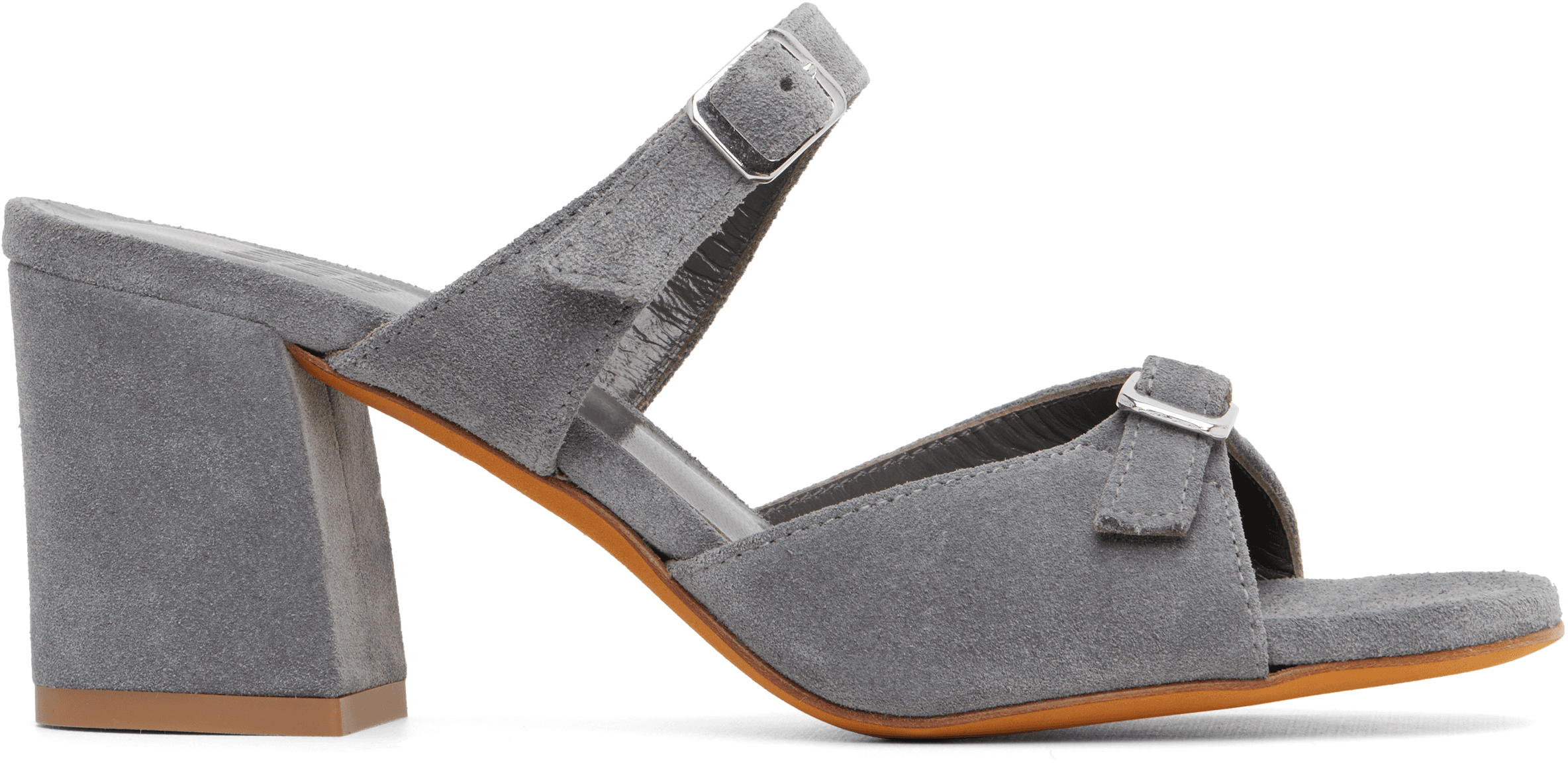 Gray Una Heeled Sandals - Image 1