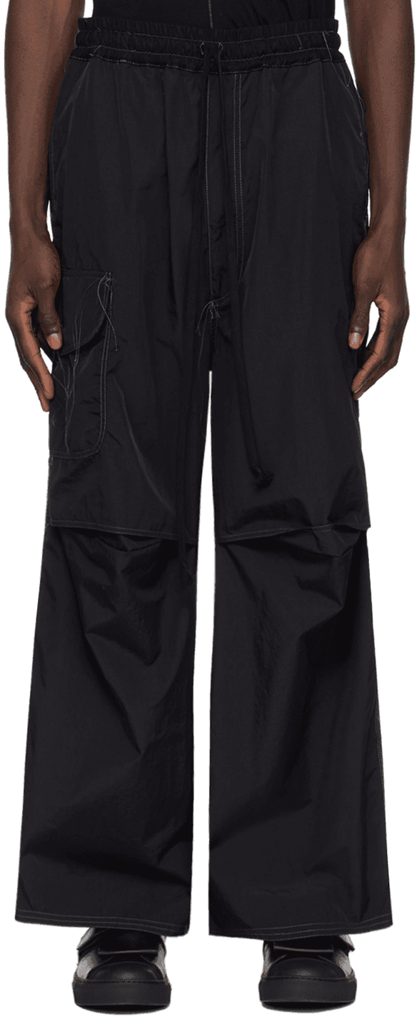 Black Loose Thread Trousers - Image 1