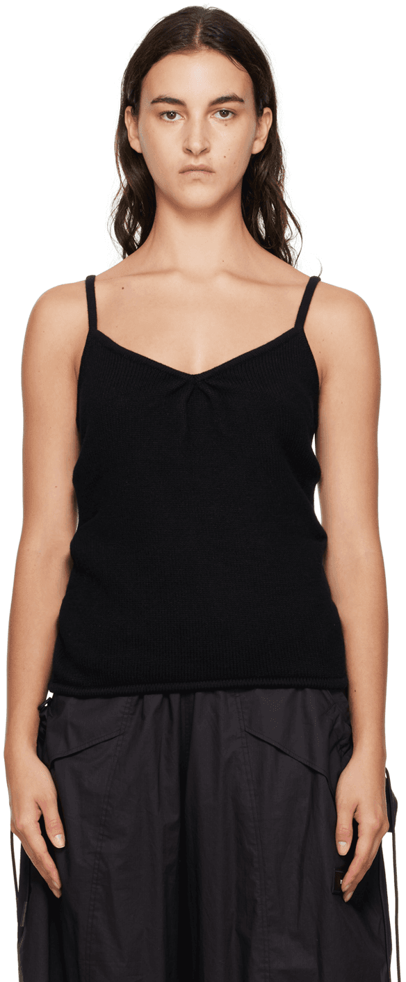 Black V-Neck Camisole - Image 1