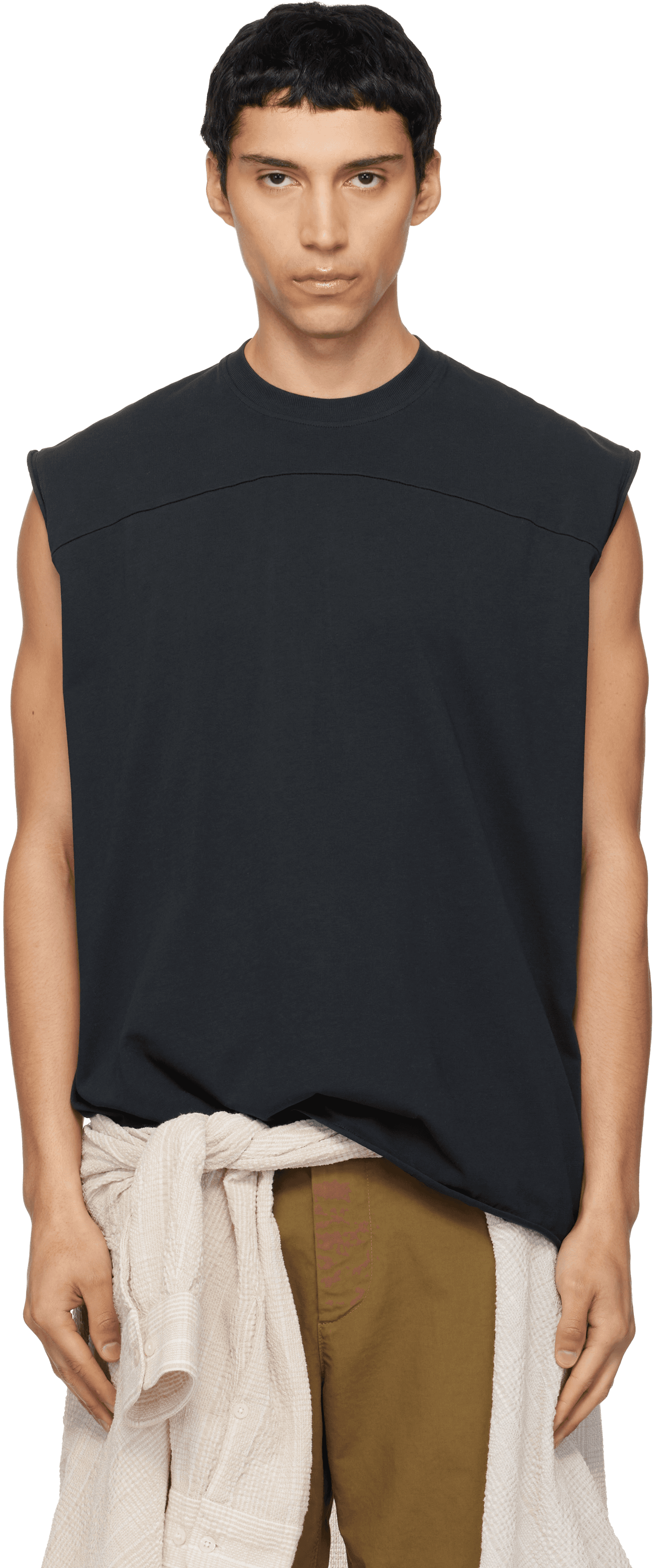 Black Muscle Tank Top - Image 1