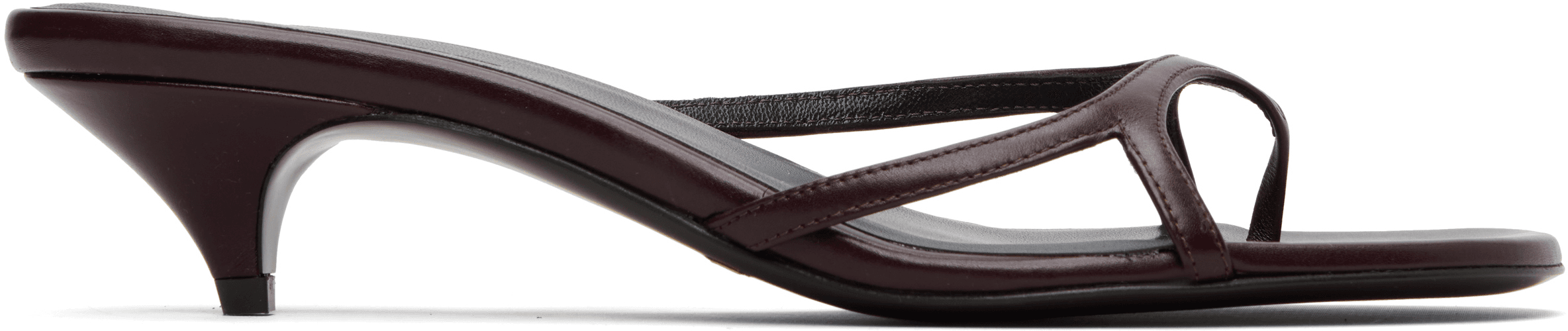 Burgundy Mila Heeled Sandals - Image 1