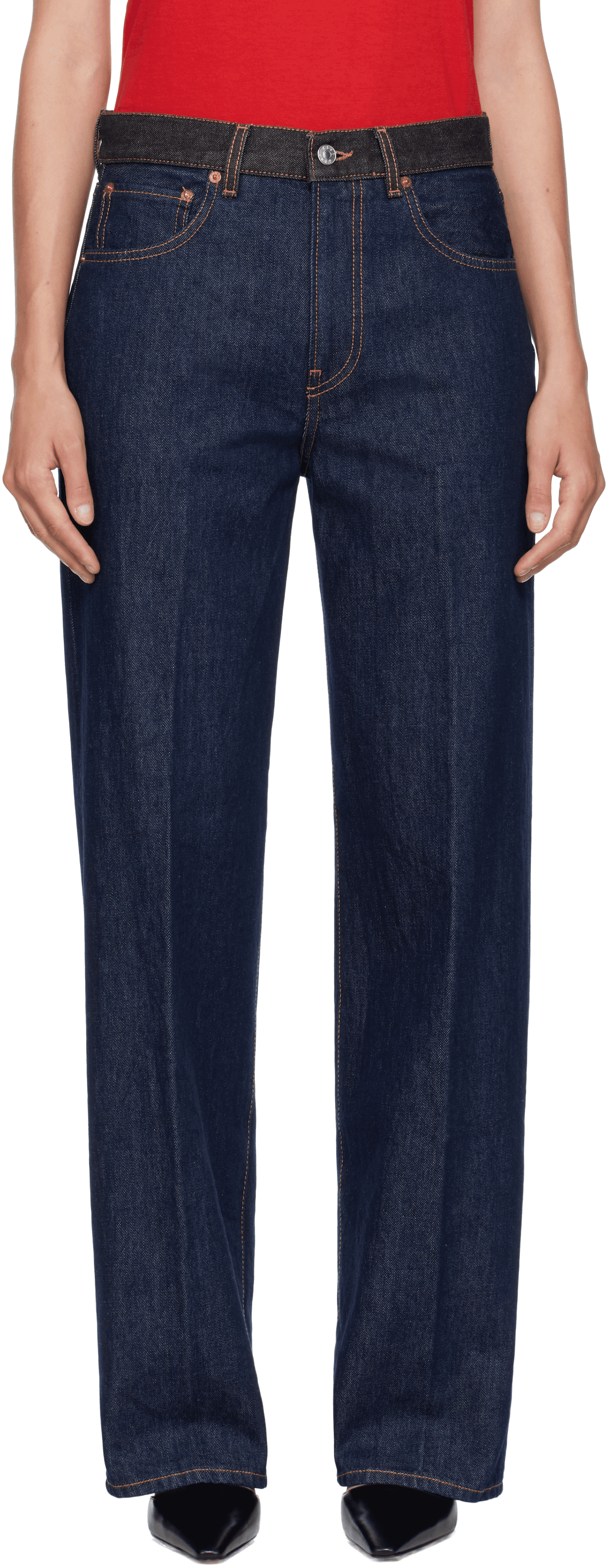 Blue Contrast WB Jeans - Image 1