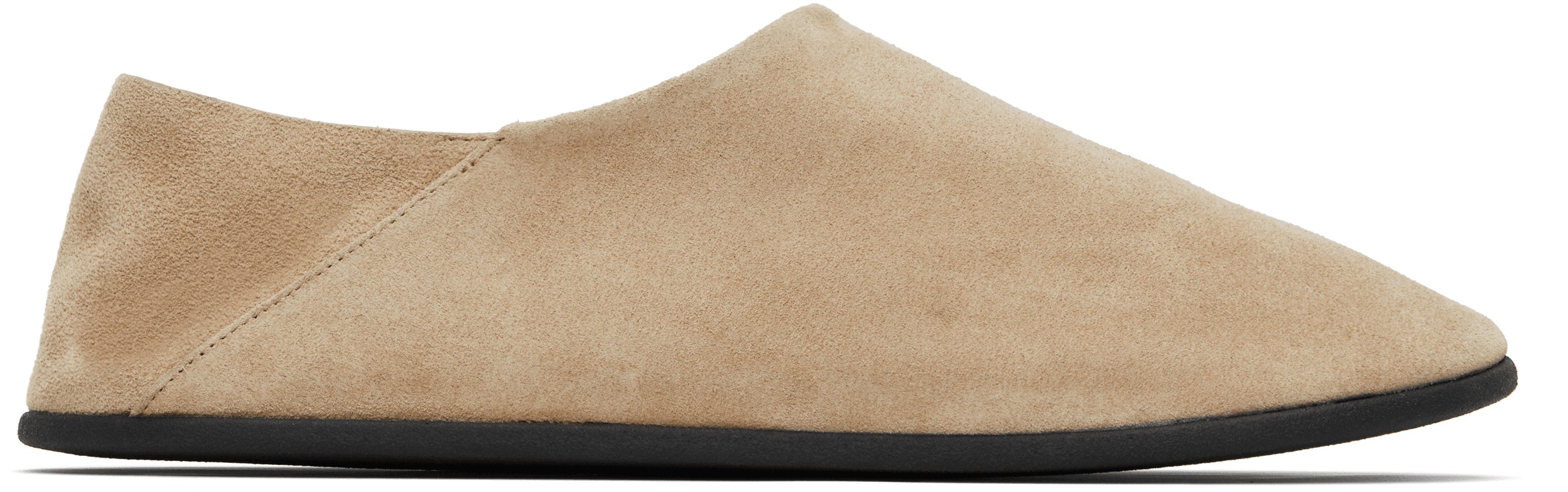 Beige Big Bootie Mule Loafers - Image 1