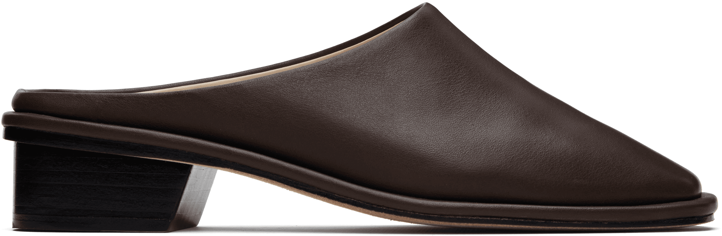 Brown Square Mule Loafers - Image 1