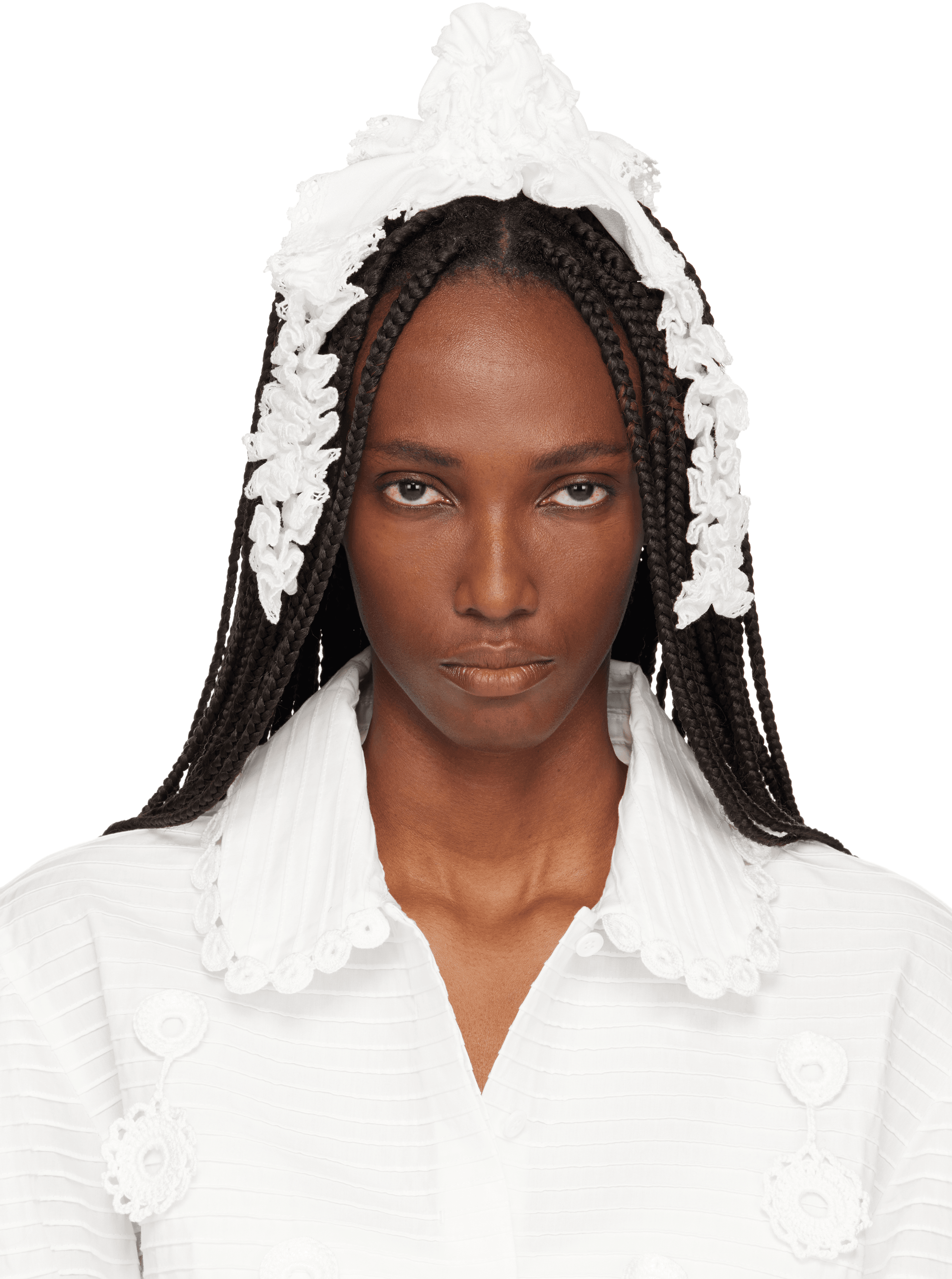 Off-White Women Swirl Shoot Woven Hair Clip - Image 1