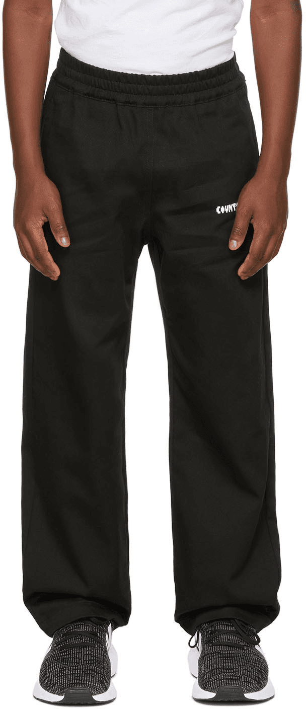 Kids Black Pixel Trousers - Image 1