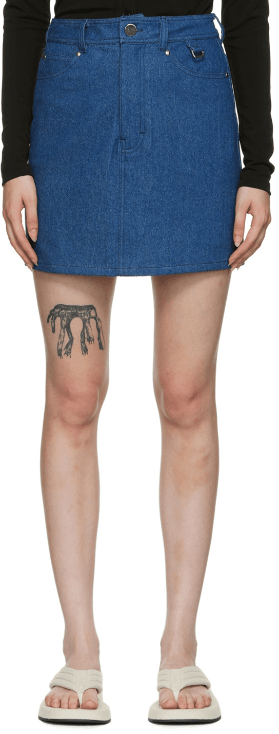 SSENSE Exclusive Indigo Lindsey Miniskirt - Image 1