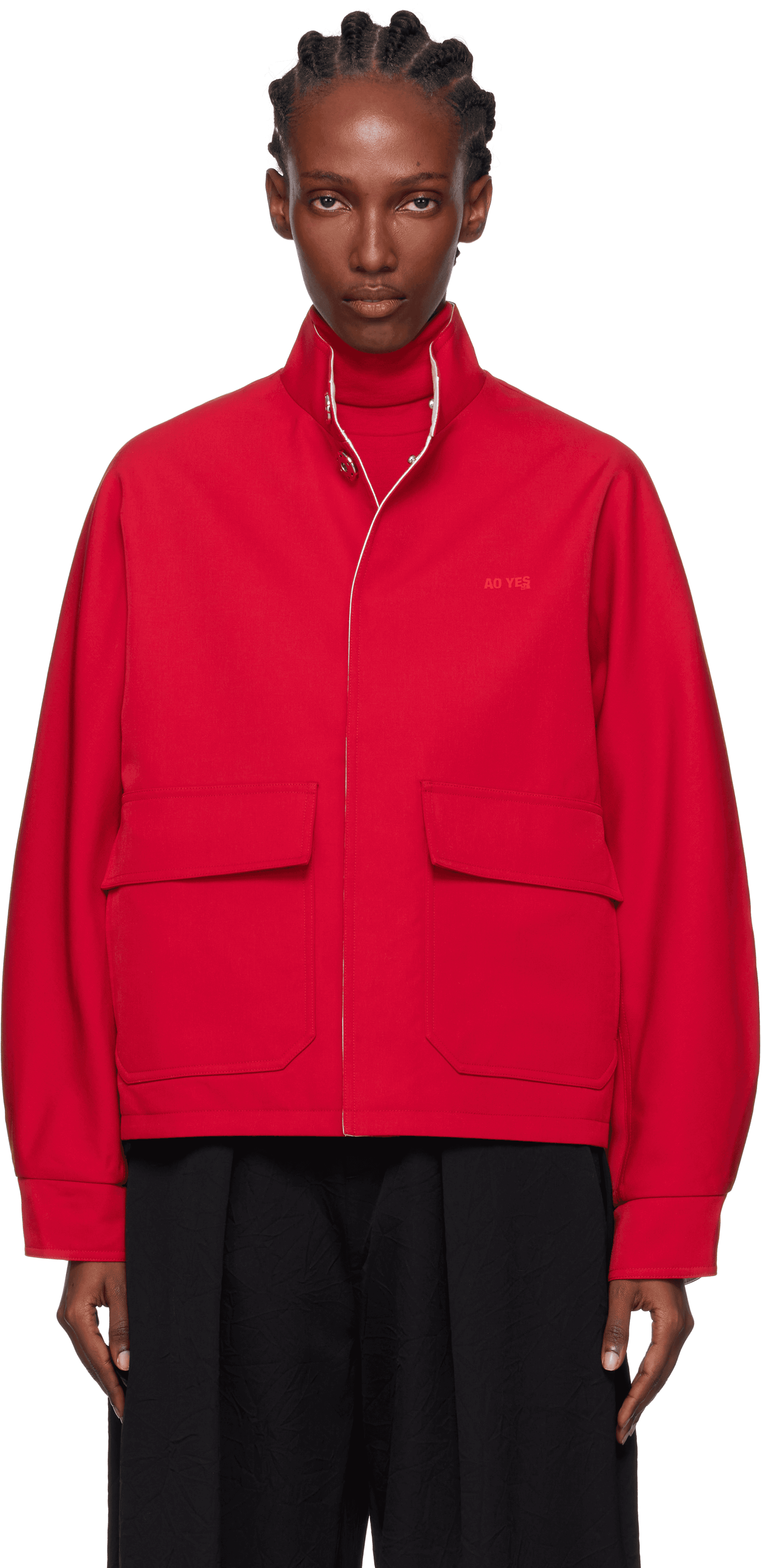 Red & White Padded Reversible Jacket - Image 1