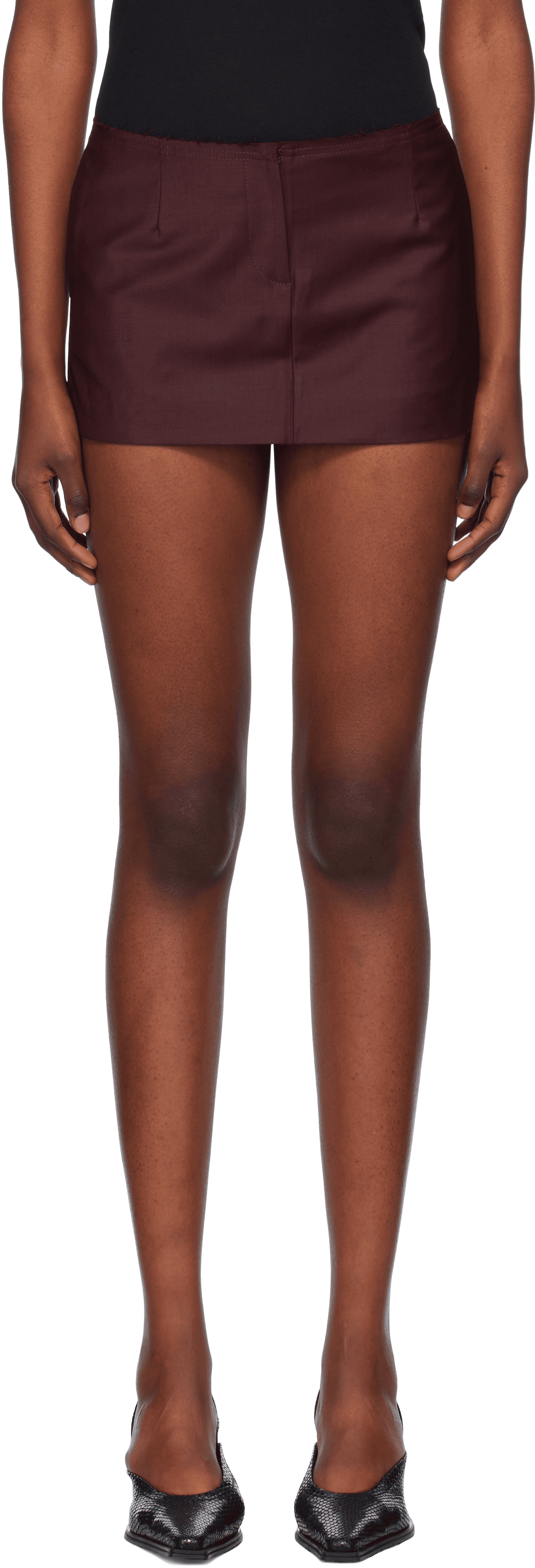 Burgundy Salas Miniskirt - Image 1