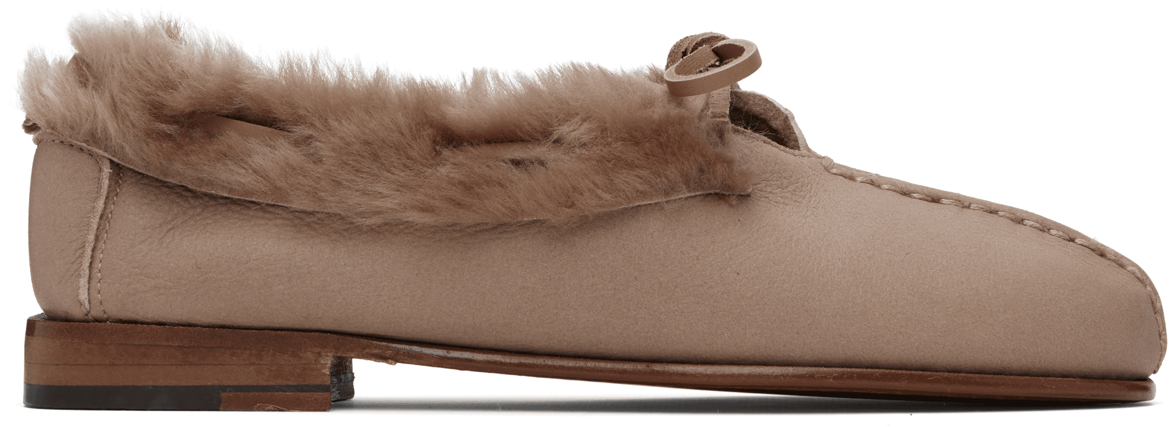 Taupe Tilla Shearling Loafers - Image 1