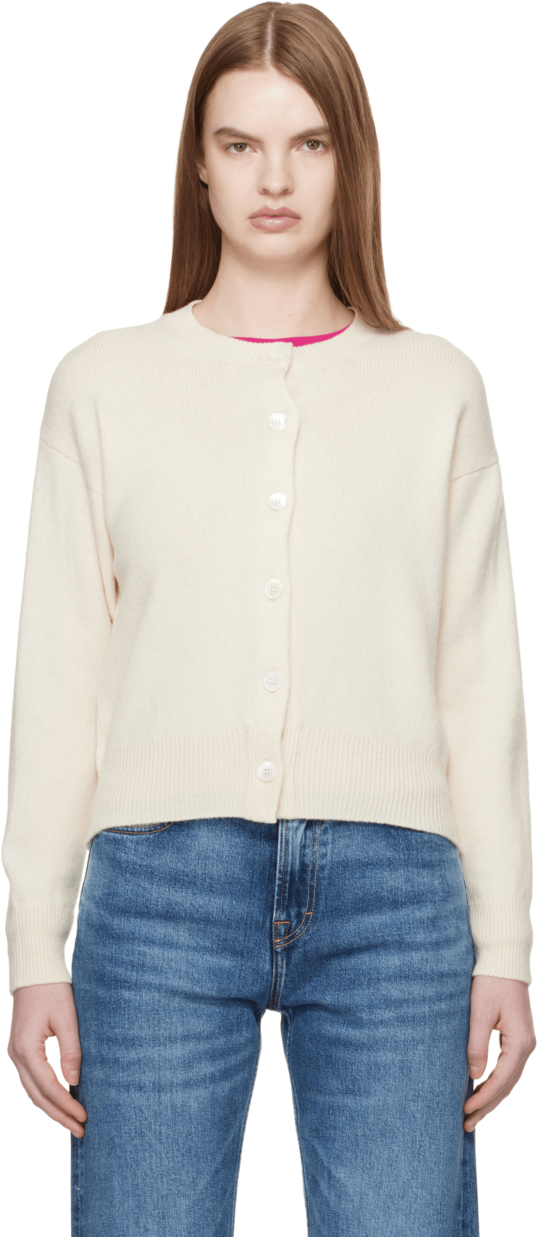 Off White Ada Crewneck Cardigan - Image 1