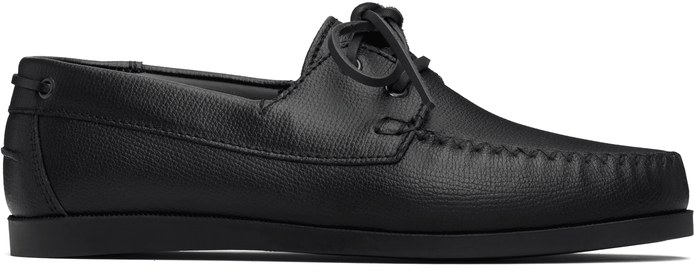 Black Boatman Boat Shoes - Image 1