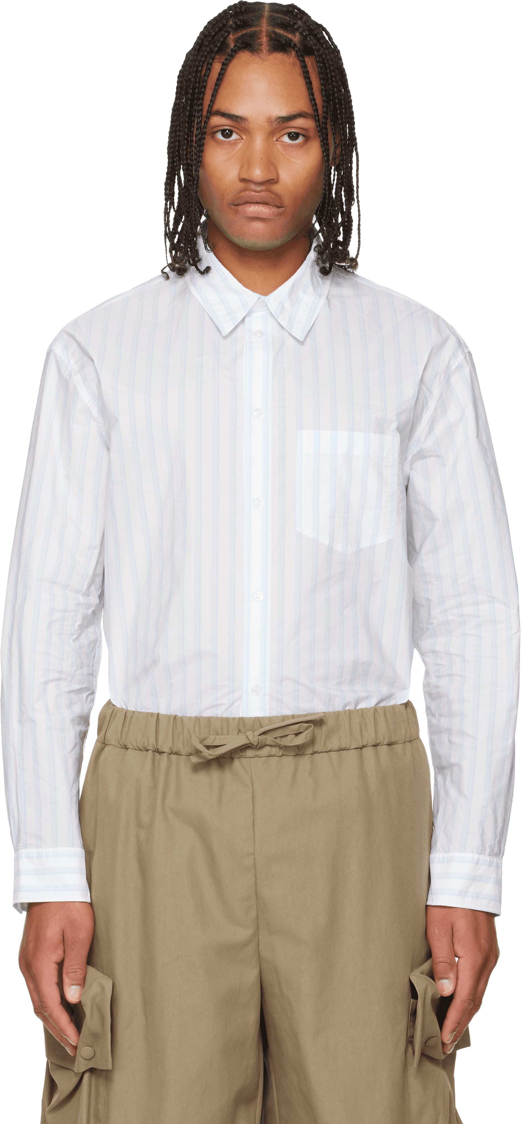White & Blue Easy Shirt - Image 1