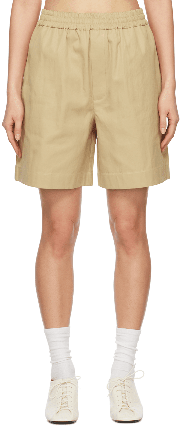 Beige Half Band Shorts - Image 1