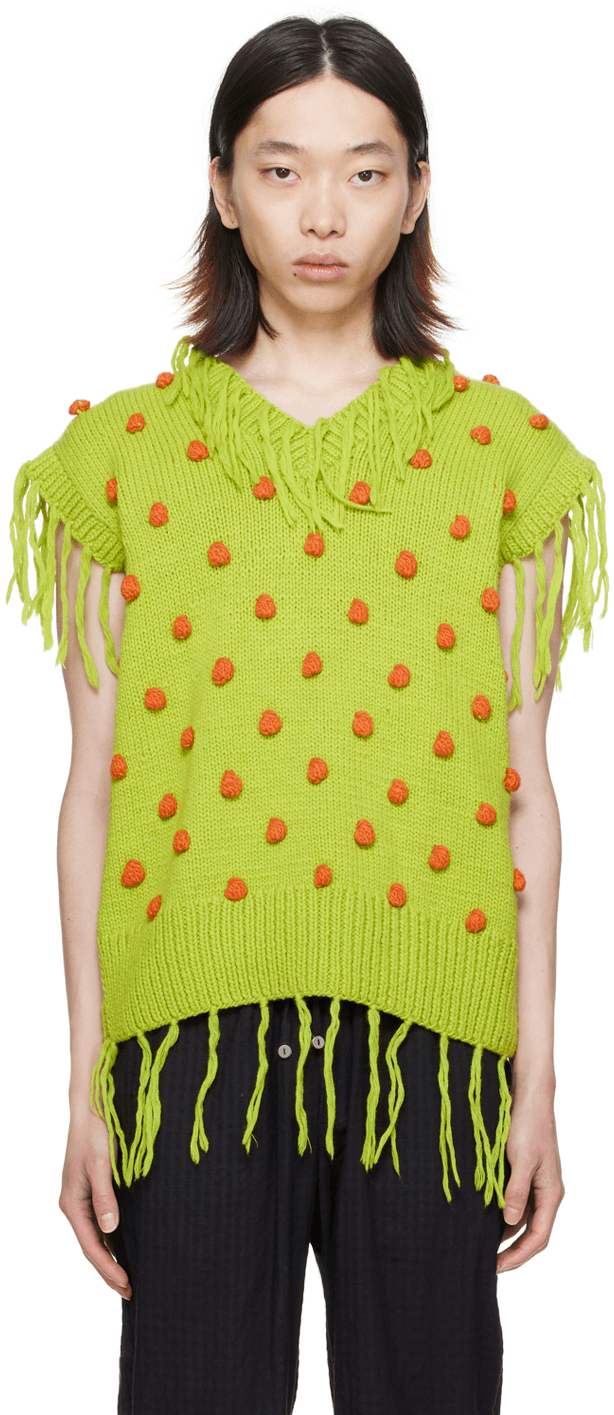 Green Fringed Vest - Image 1