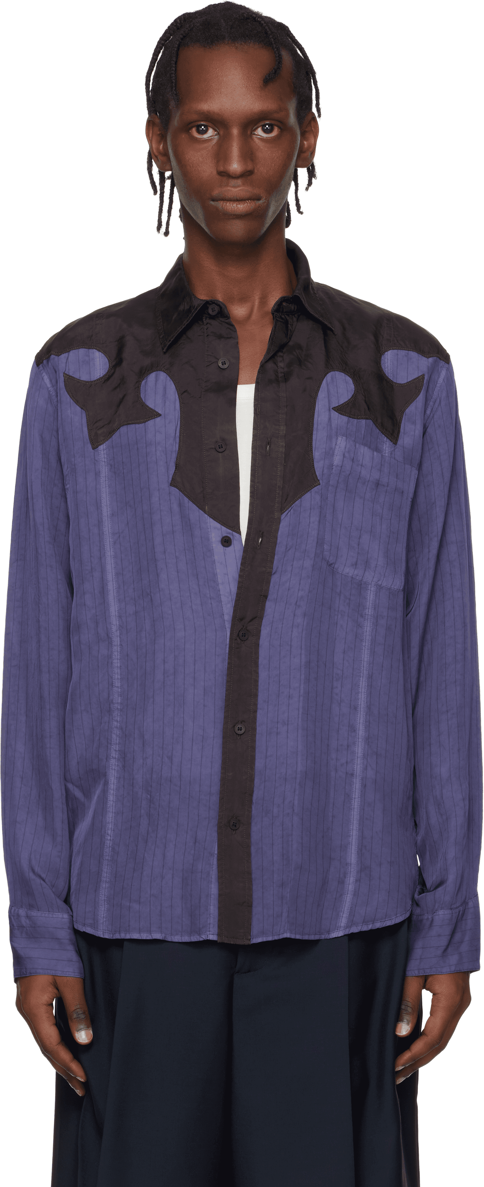 Purple & Black Cupra Stripe Shirt - Image 1