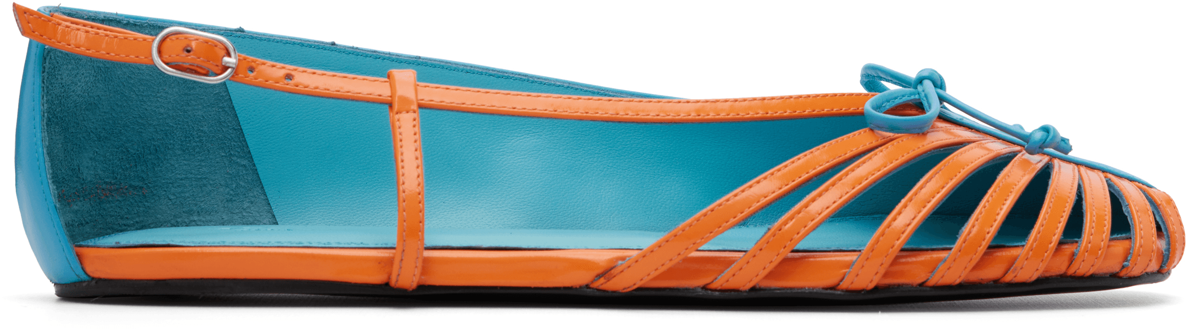 Blue & Orange Double Shoe Ballerina Flats - Image 1