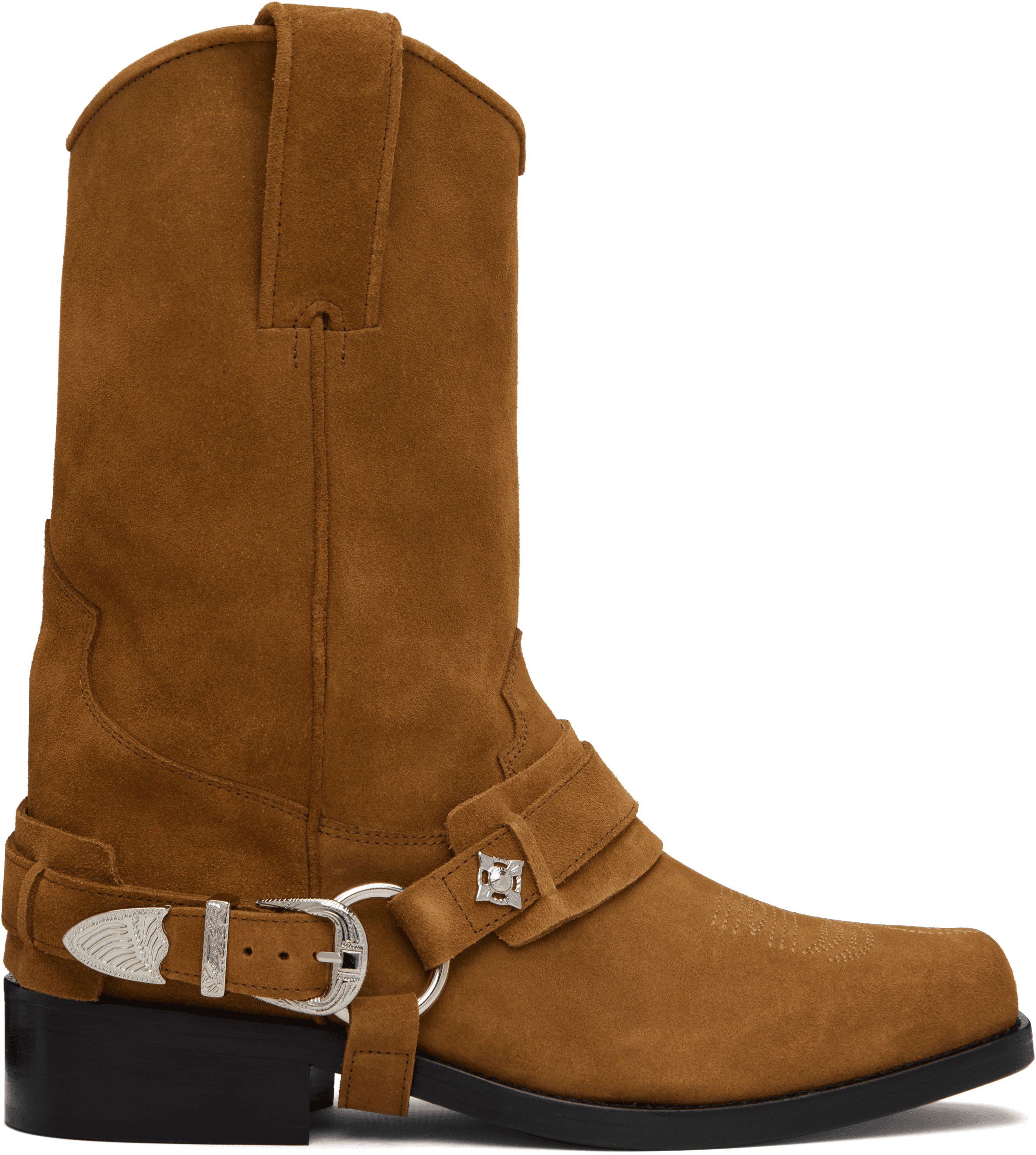 SSENSE Exclusive Brown Suede Boots - Image 1