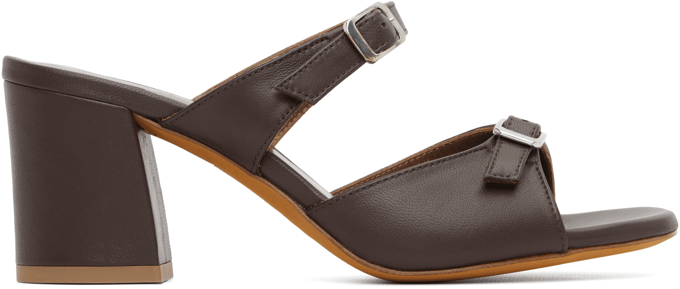 Brown Una Heeled Sandals - Image 1