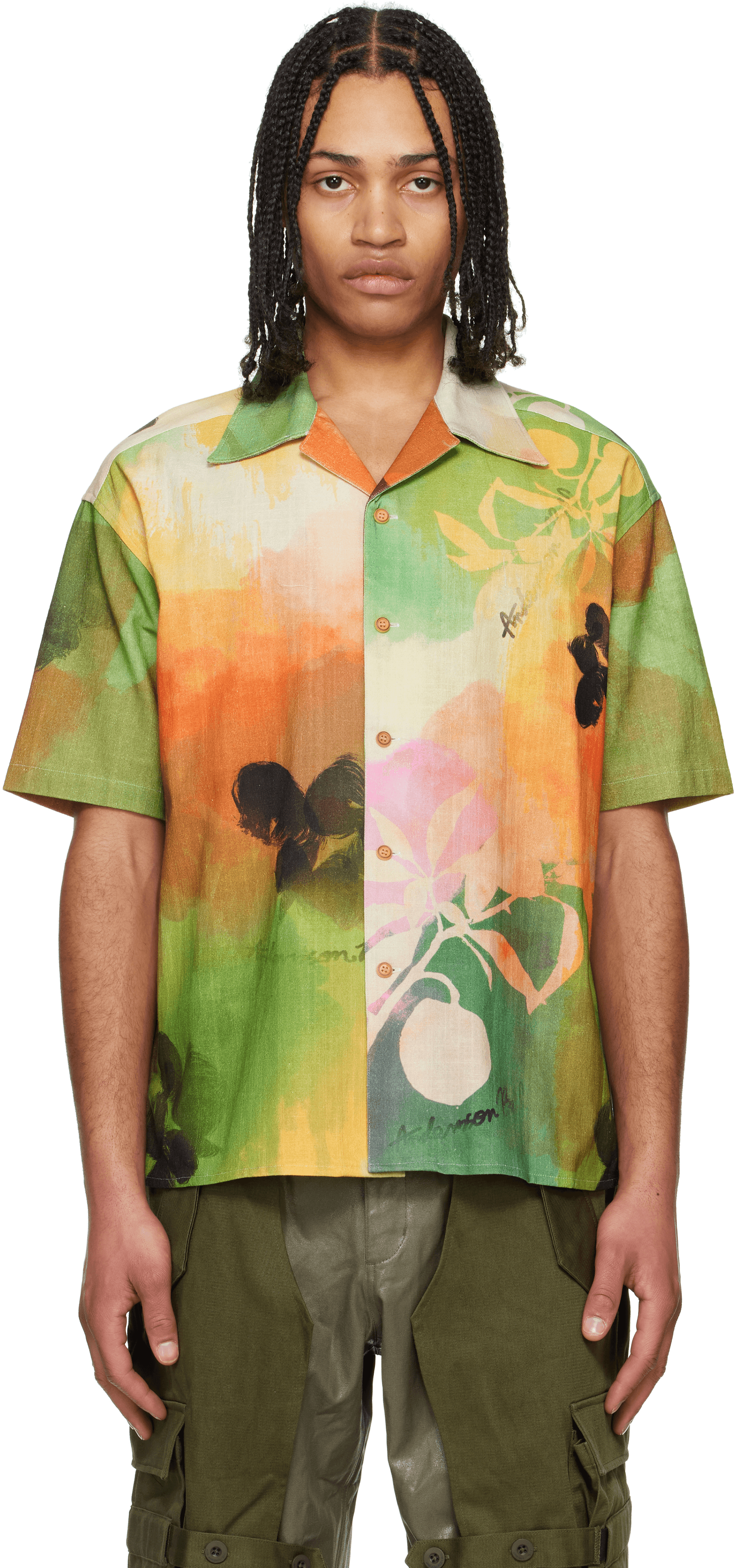 SSENSE Exclusive Multicolor Rhino Tie Dye Print Shirt - Image 1